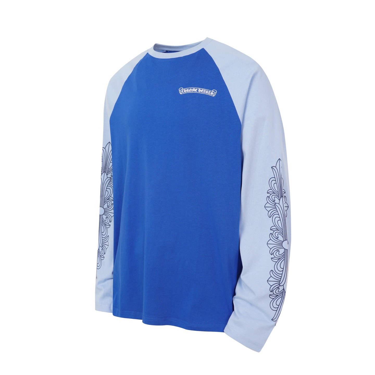 Sanskrit Basic Style Sanskrit Letter Print Patchwork Long Sleeve T-Shirt