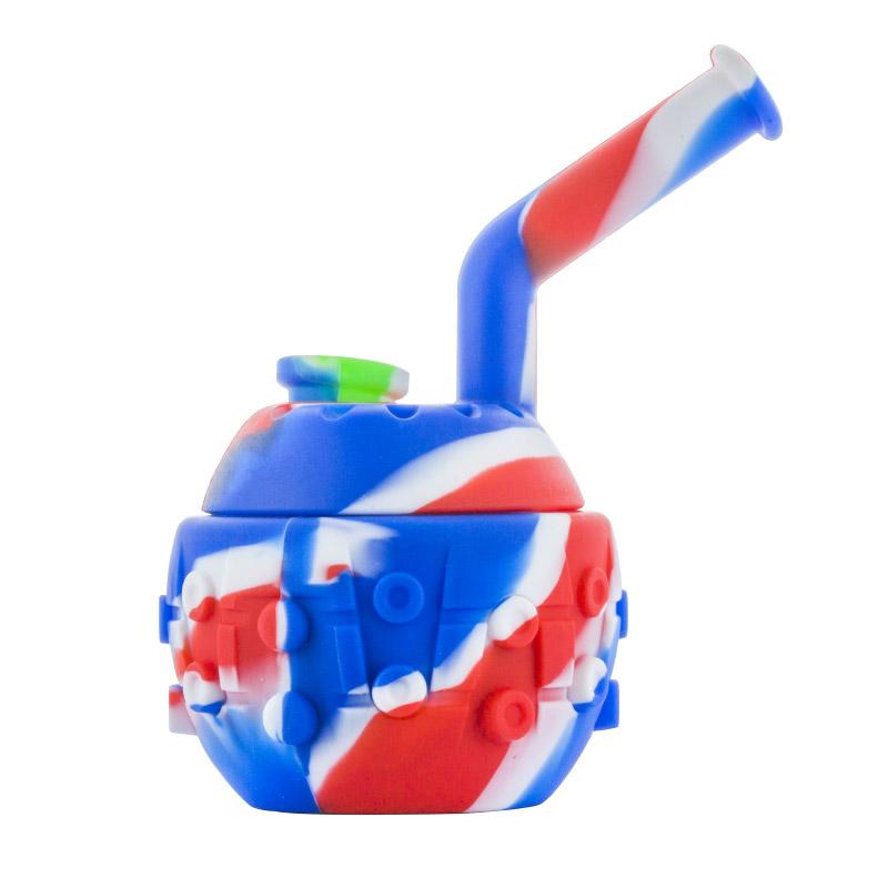 6 Silicone Mechanical Ball Dab Rig (Random Color)