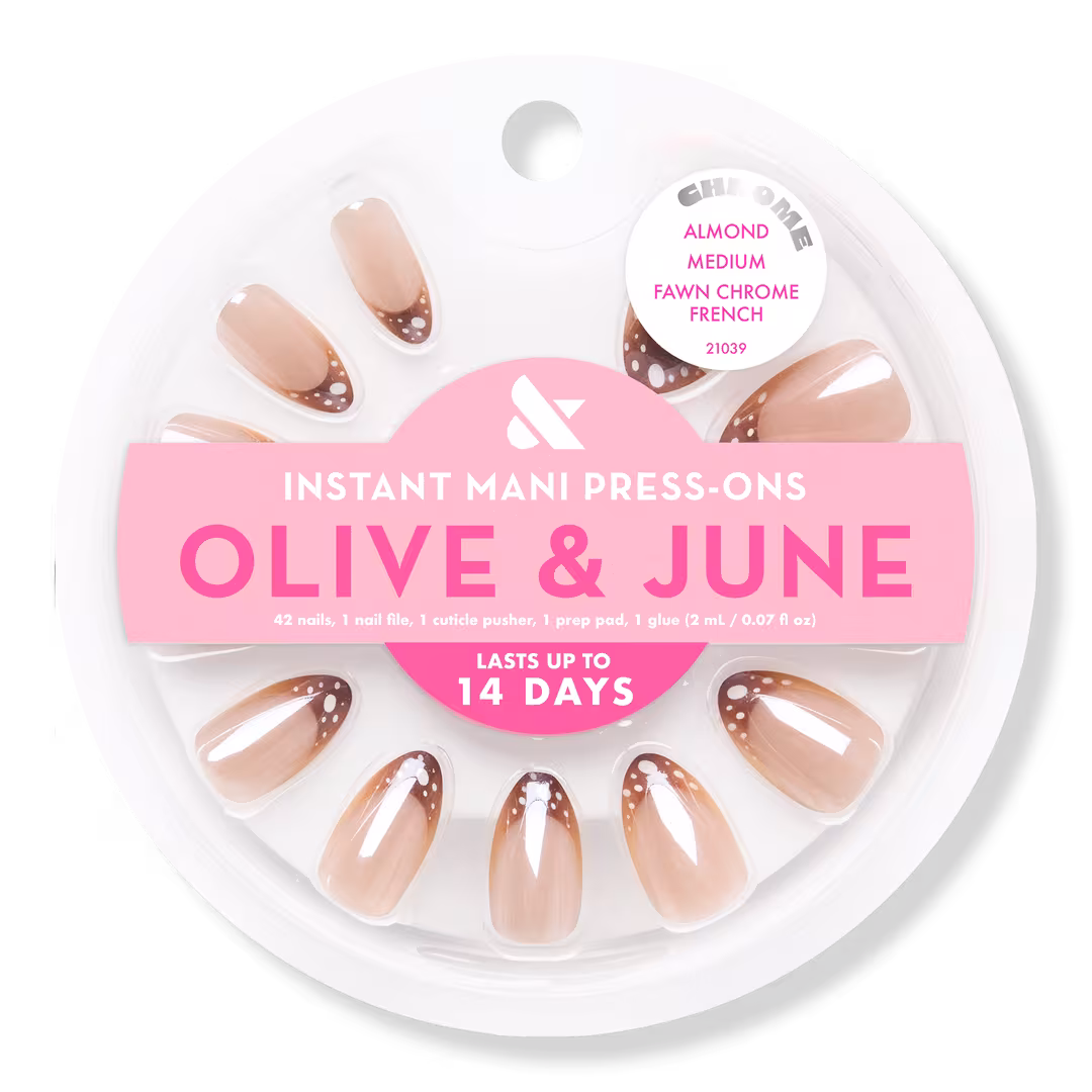 Olive & June  Instant Mani Press On Nails Fawn Chrome French