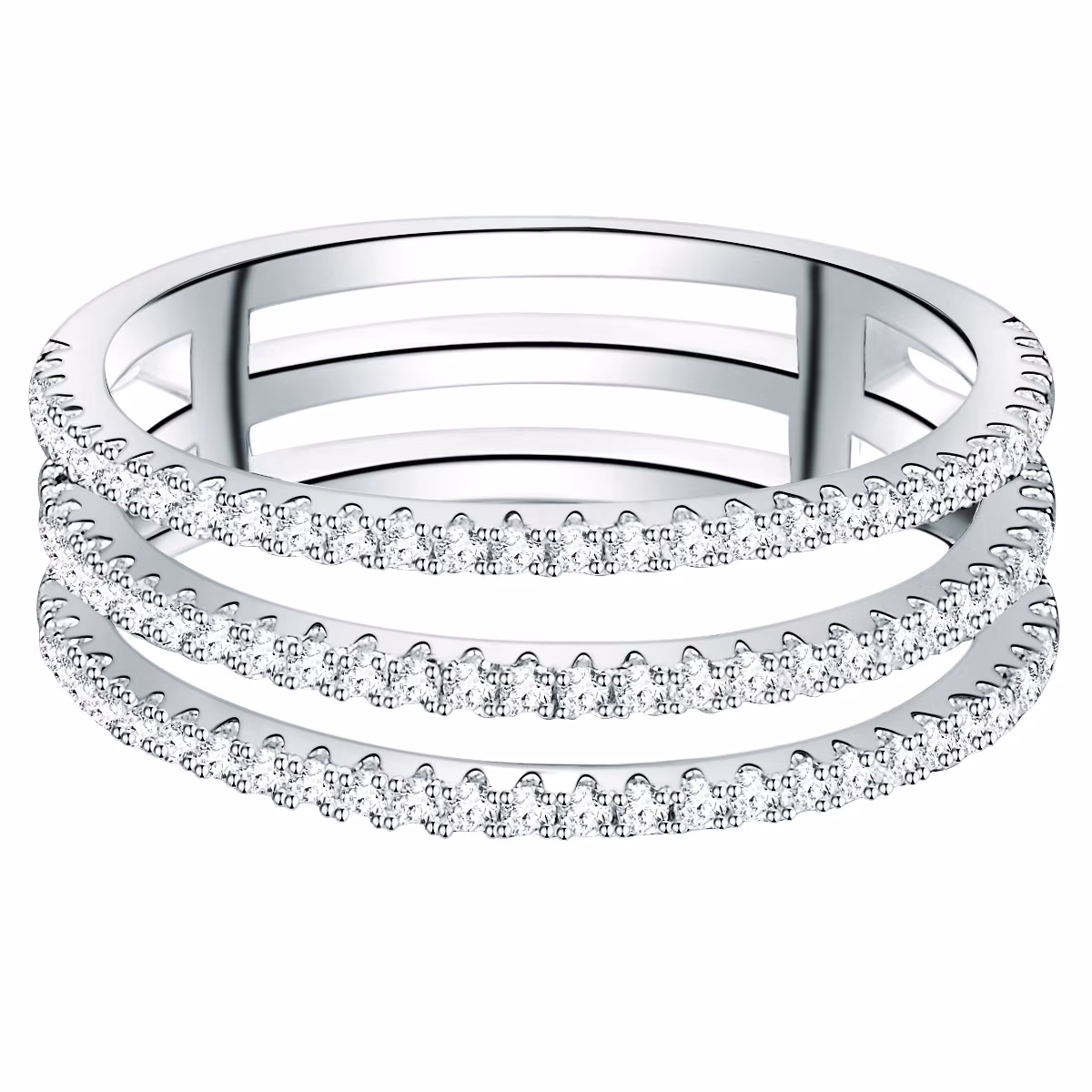 Ring aus Sterling Silber in silber mit Zirkonia