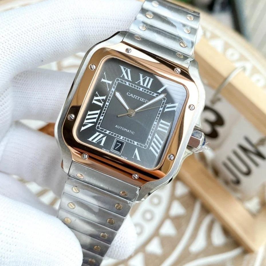 Cartier Watch SANTOS DE CARTIE STEEL GREY DIAL