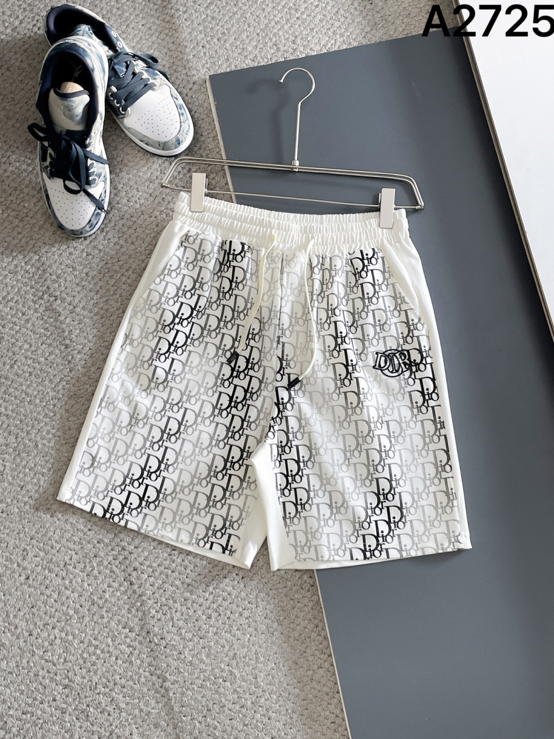 Dior Style All-Over Gradient Oblique Monogram Sweat Shorts