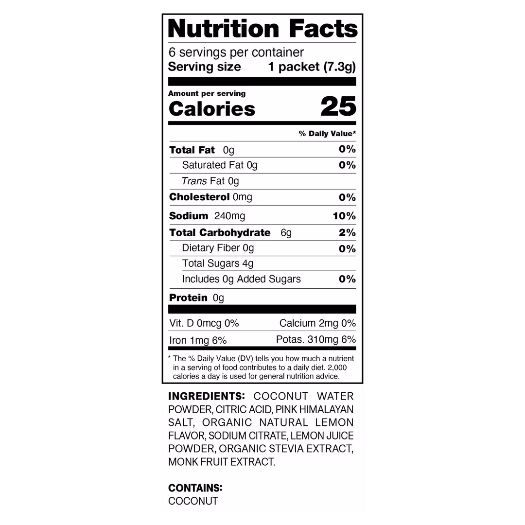 Cure Hydration  Electrolyte Drink Mix Lemonade