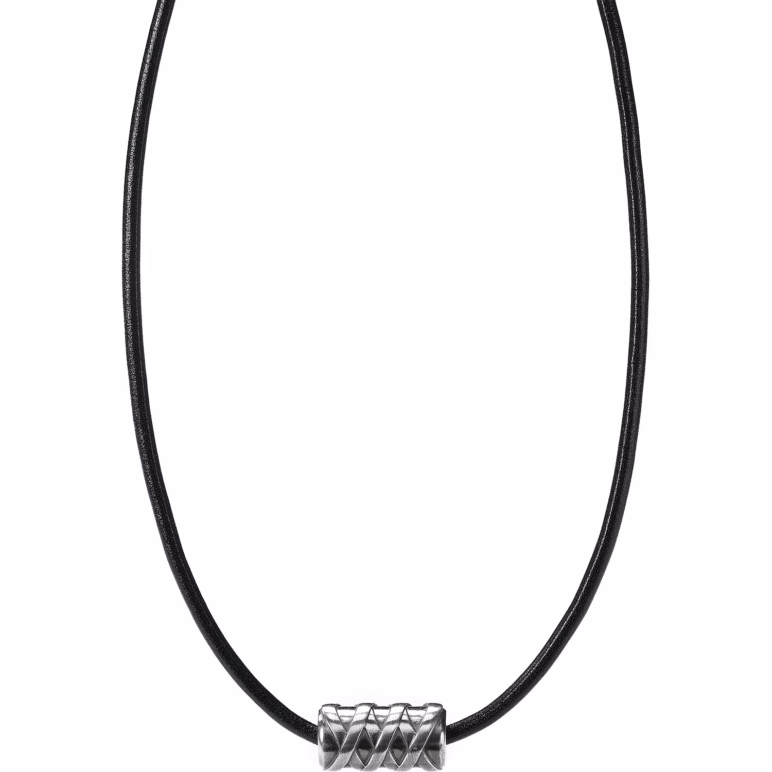Kette 925er Silber, Leder