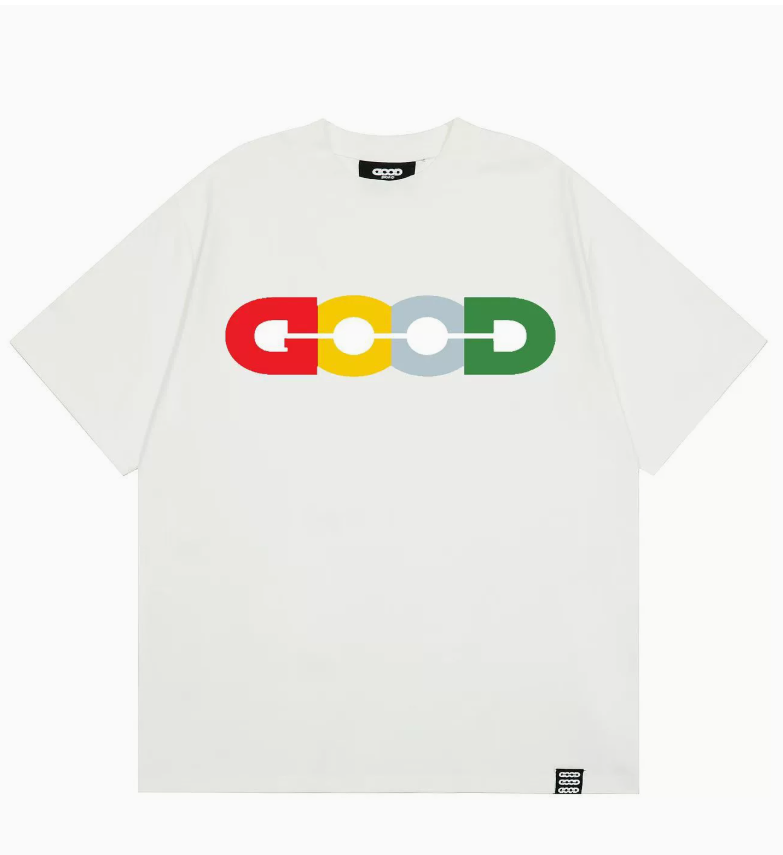 Niche fashion brand colorful foam printed short-sleeved couple's T-shirt