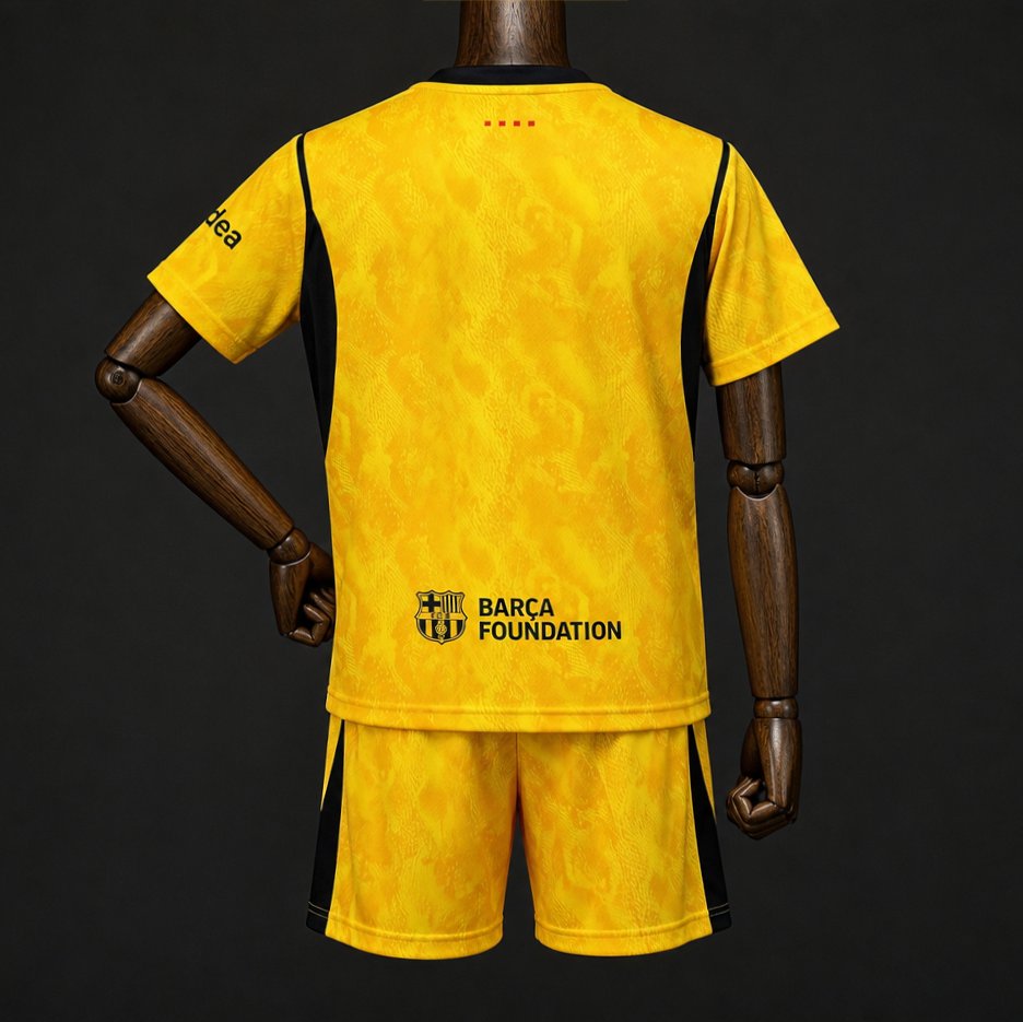 2026/2027 Barcelona Goalkeeper Football Shirt (Kids Kit socks)