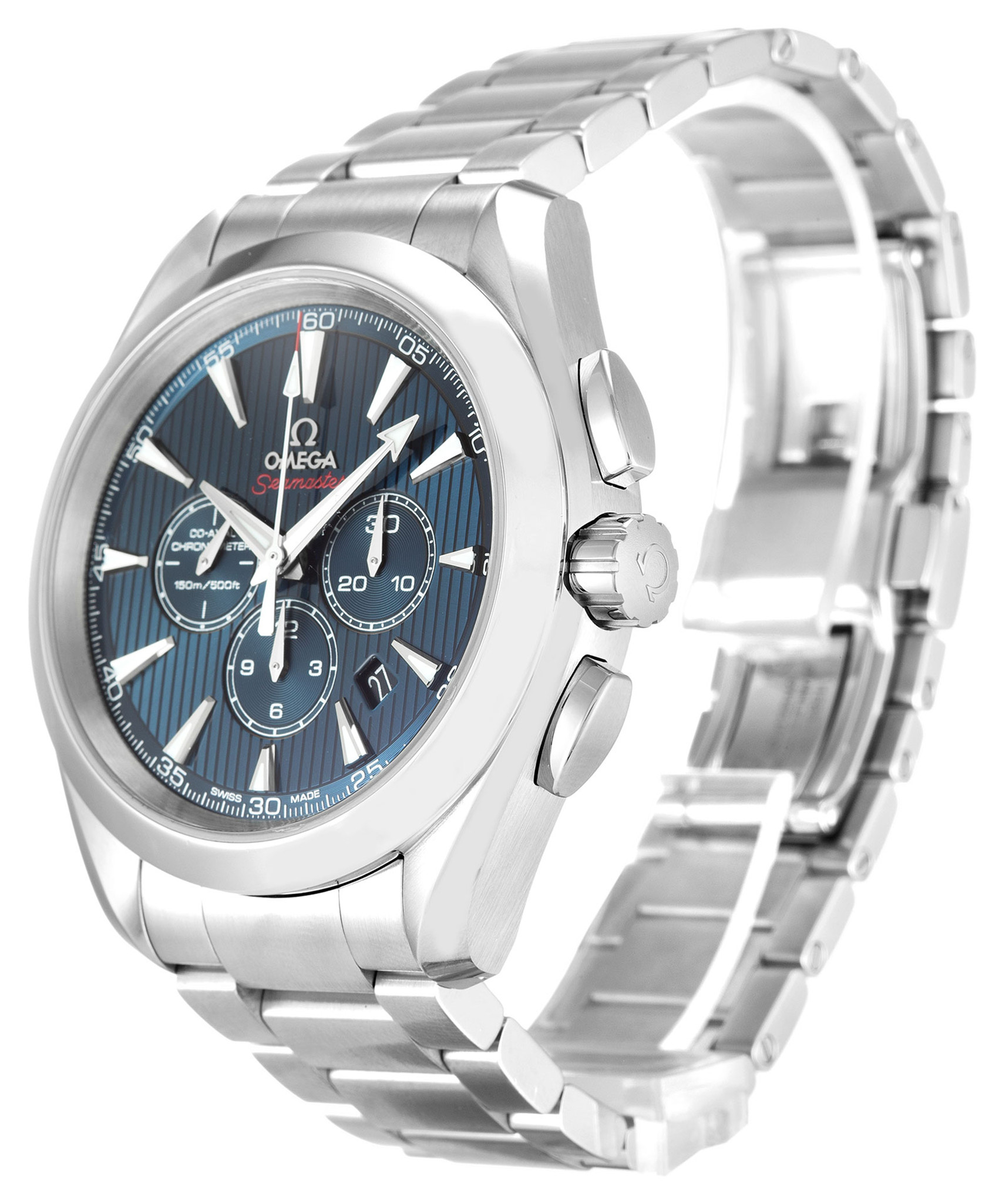 Replica Omega Olympic Aqua Terra Blue Dial Stick Markers 522.10.44.50.03.001 44MM