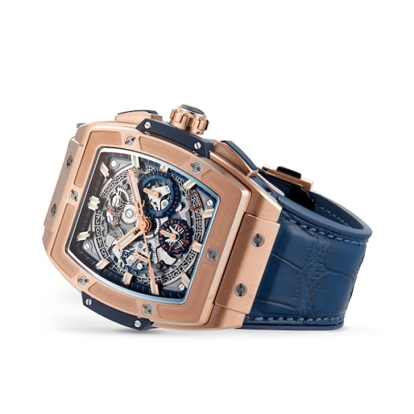 Replica Hublot Spirit Of Big Bang Men Automatic Blue Alligator Watch 641.OX.7180.LR