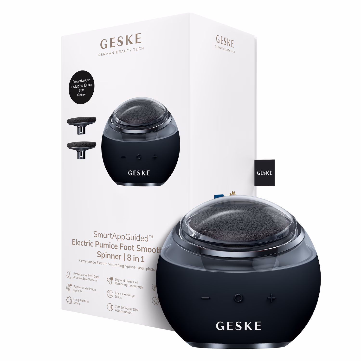 GESKE Electric Pumice Foot Smoothing Spinner | 8 in 1