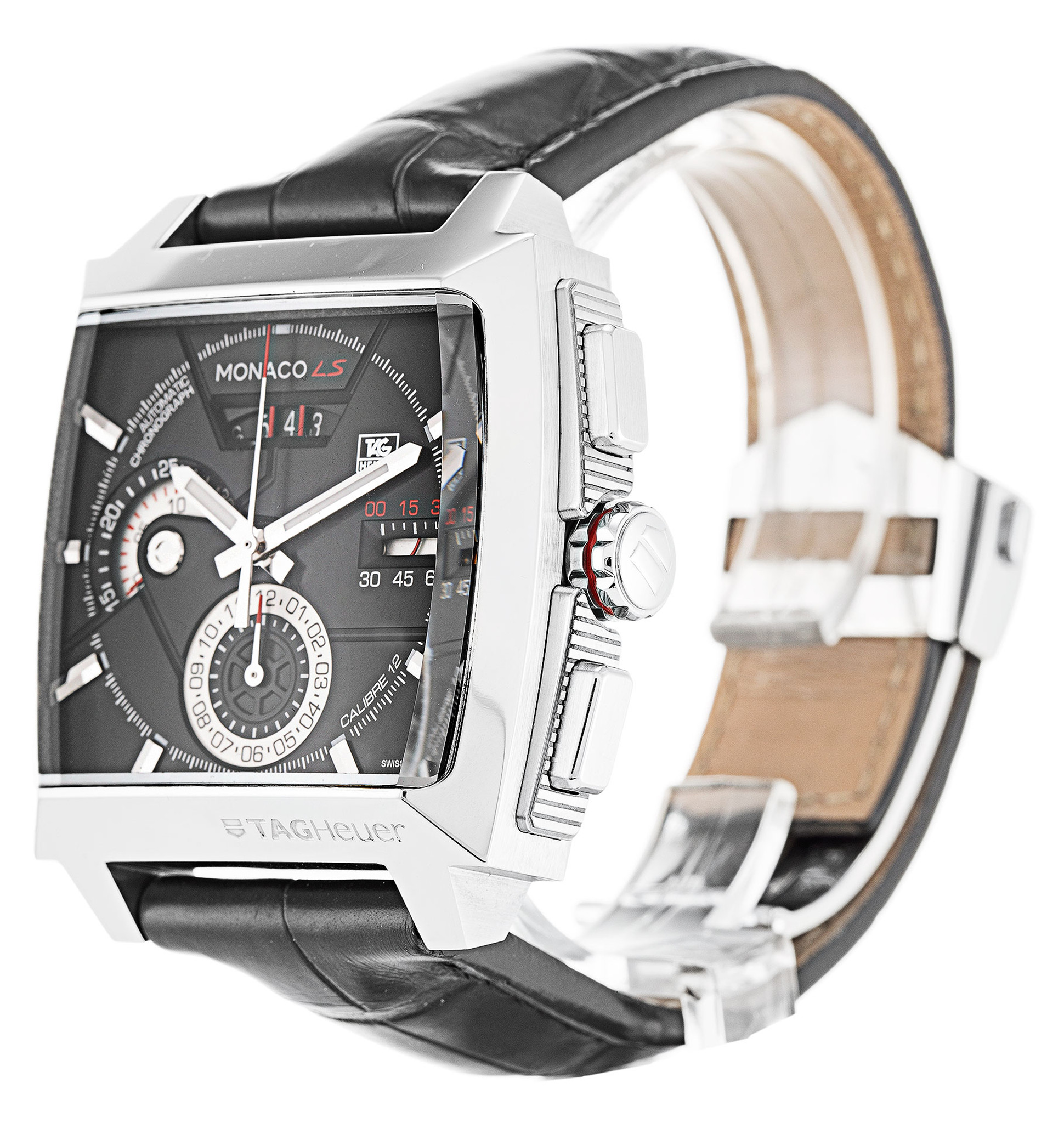 Replica Tag Heuer Monaco Black Dial Leather Strap CAL2110.FC6257-40.5 MM