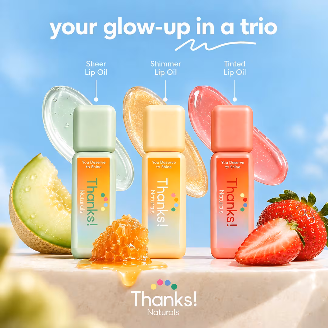 Thanks! Naturals  Lip Oil Trio Set