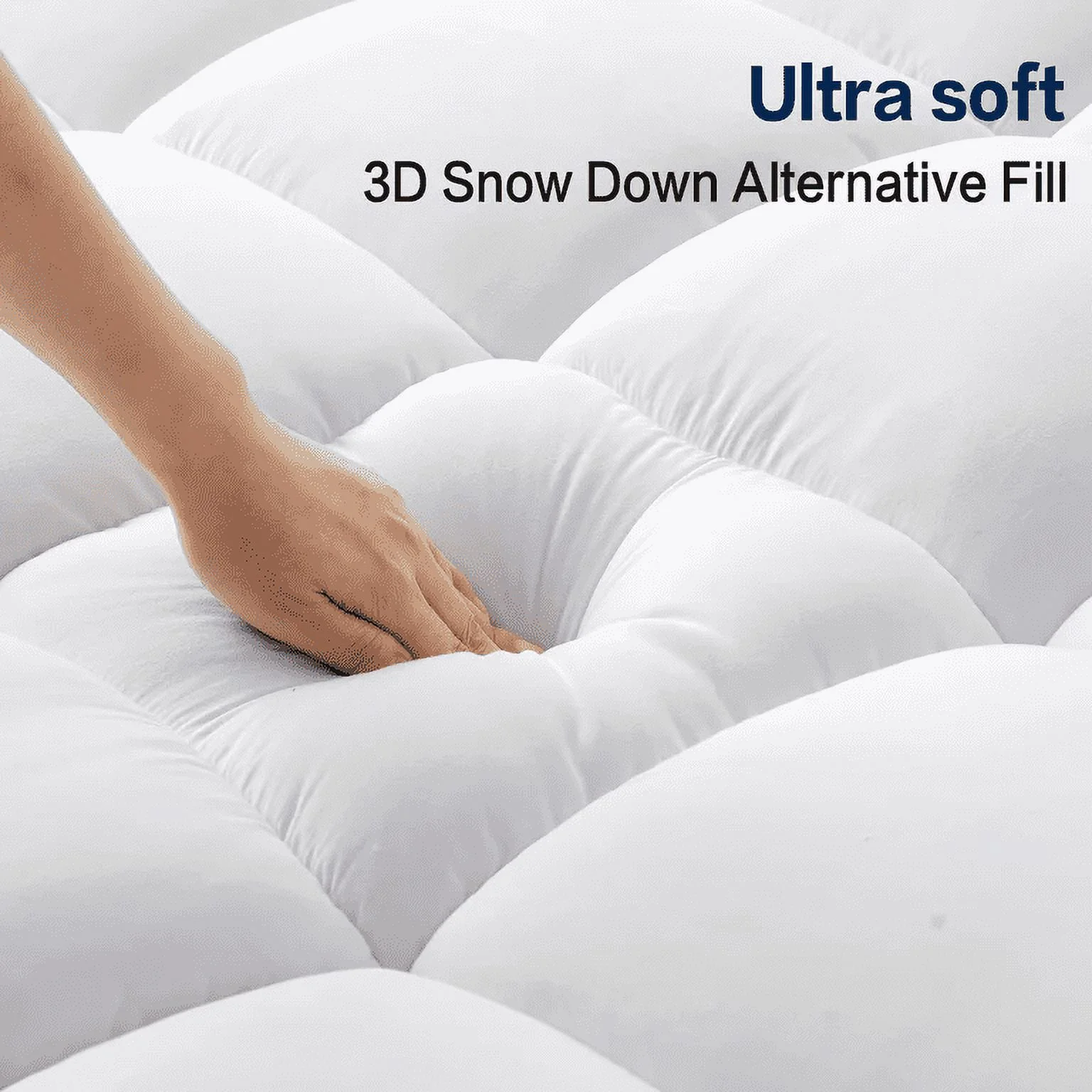 EMONIA 4 Inch Dual Layer Memory Foam Mattress Topper Queen, 2 Inch Cooling Gel Memory Foam Plus 2 Inch 100% 400TC Soft Extra Thick Mattress Pad Pillow Top Cover with 8-21" Deep Pocket for Back Pain