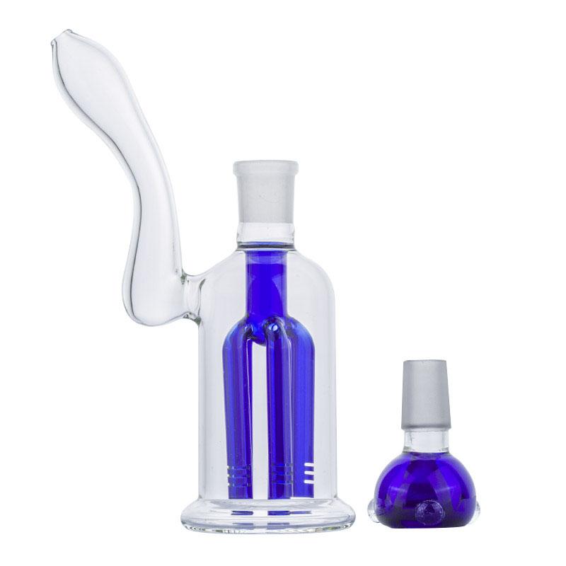 8 Blue 3-Arm Tree Perc Dab Rig