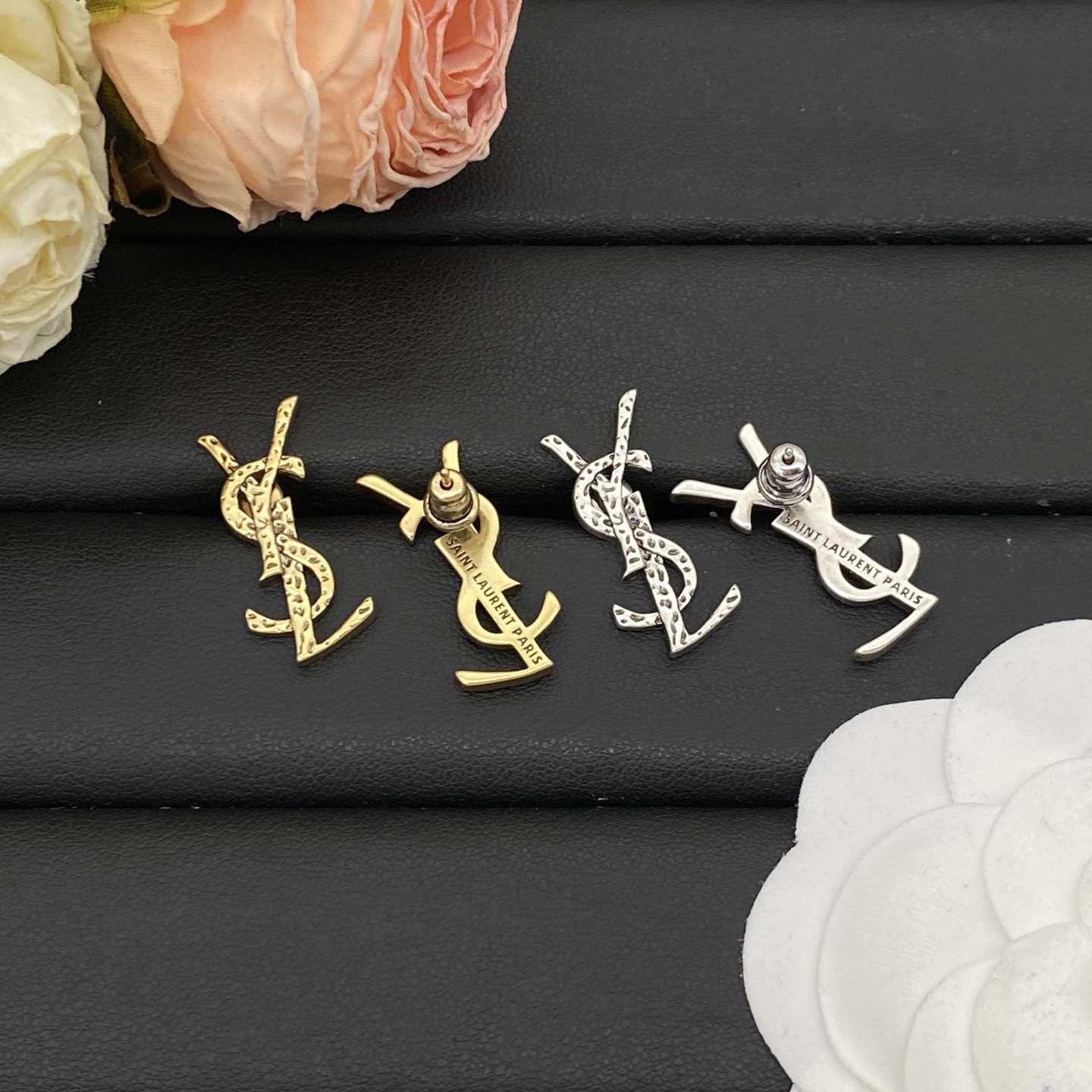 YSL Cassandre Logo Earrings