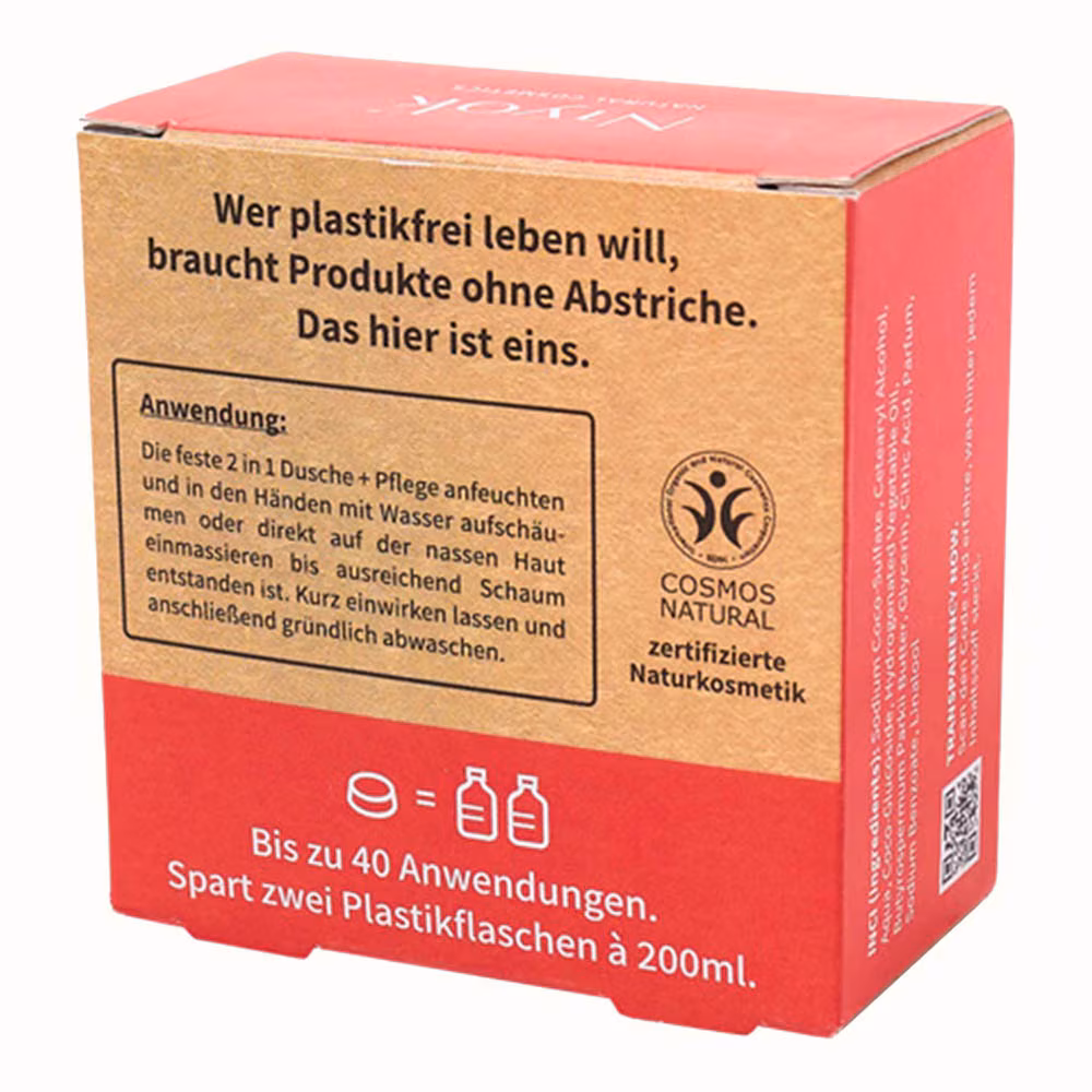 2in1 feste Dusche+Pflege - Intense red