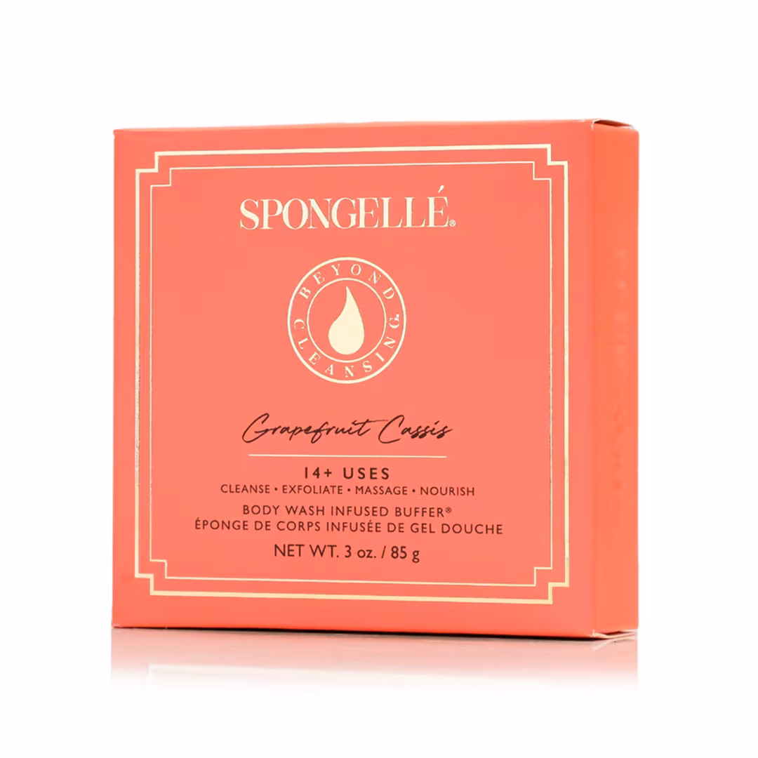 SPONGELLE  Grapefruit Cassis Boxed Flower Body Buffer | Body Wash Infused Buffer