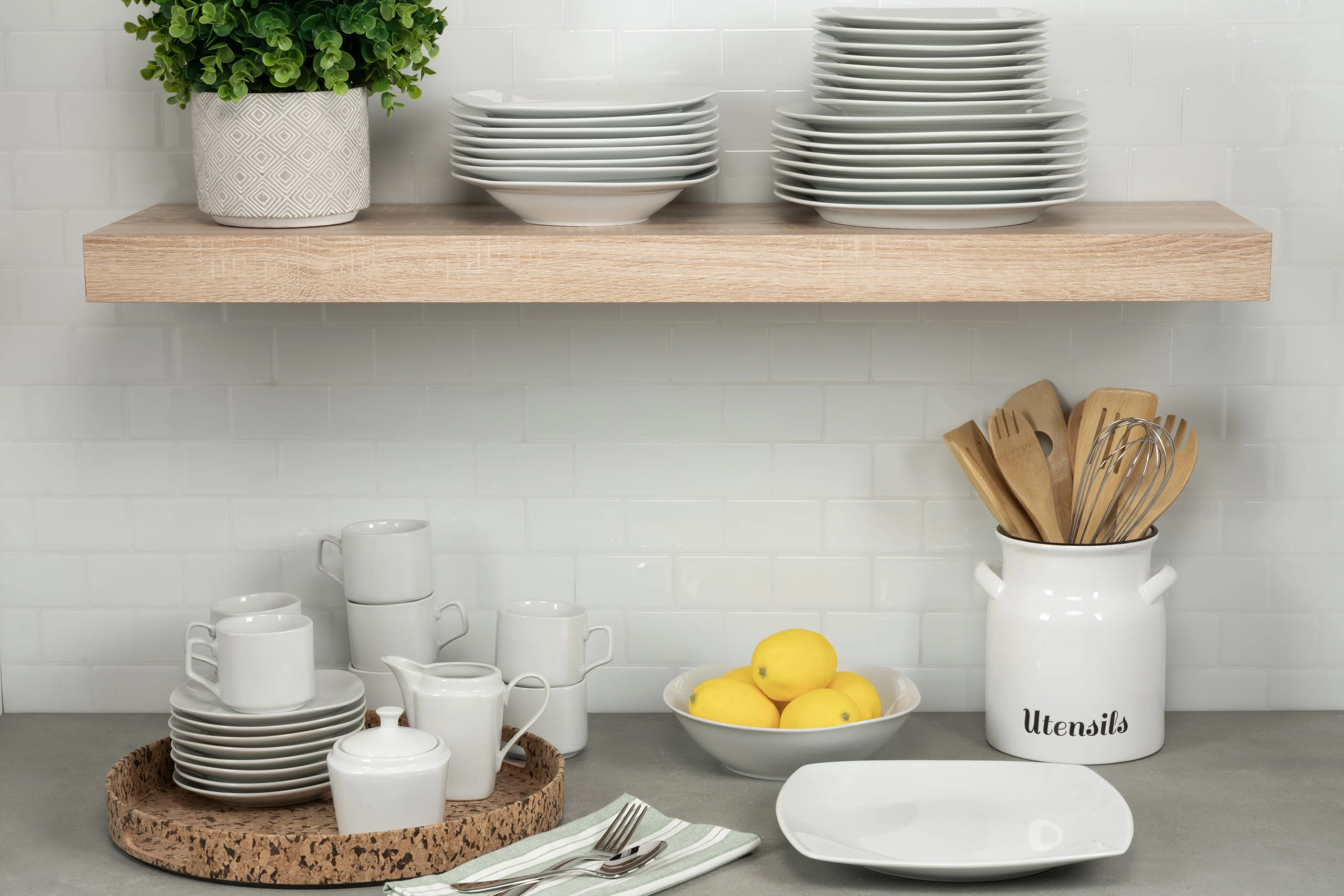 10 Strawberry Street Simply White Square 45-Piece Entertaining Dinnerware Set