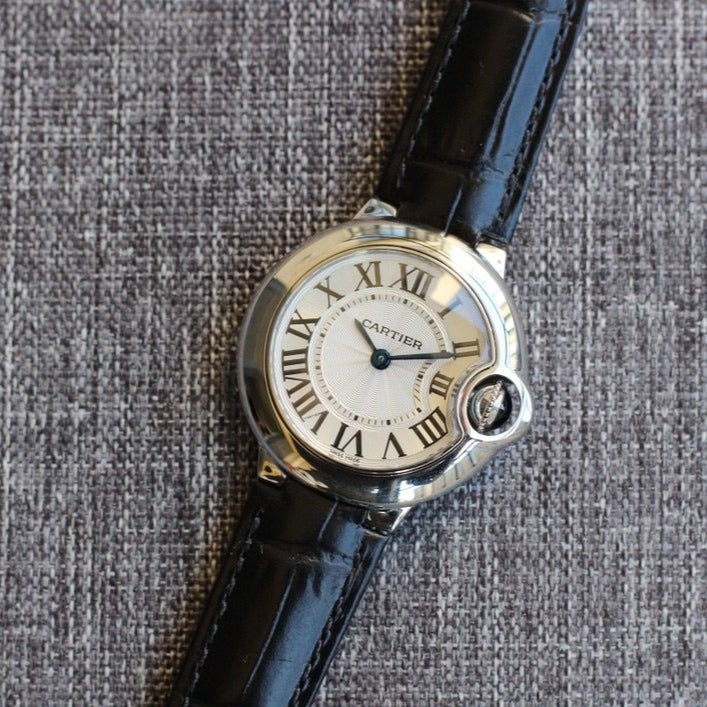 Cartier Watch BALLON BLEU 28MM QUARTZ BLACK LEATHER