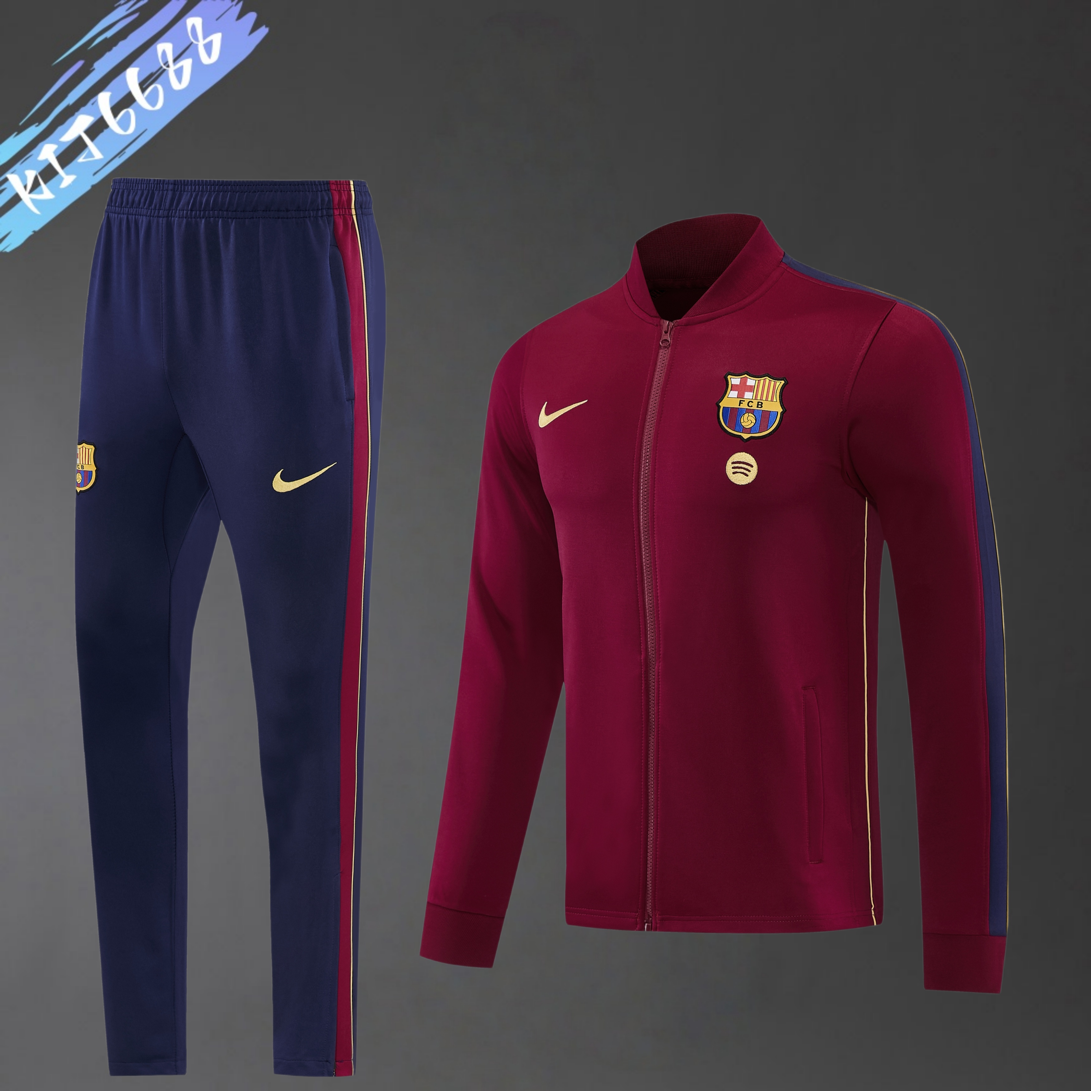 2026/2027 Barcelona Full Zipper Training Suit (Adult Set)