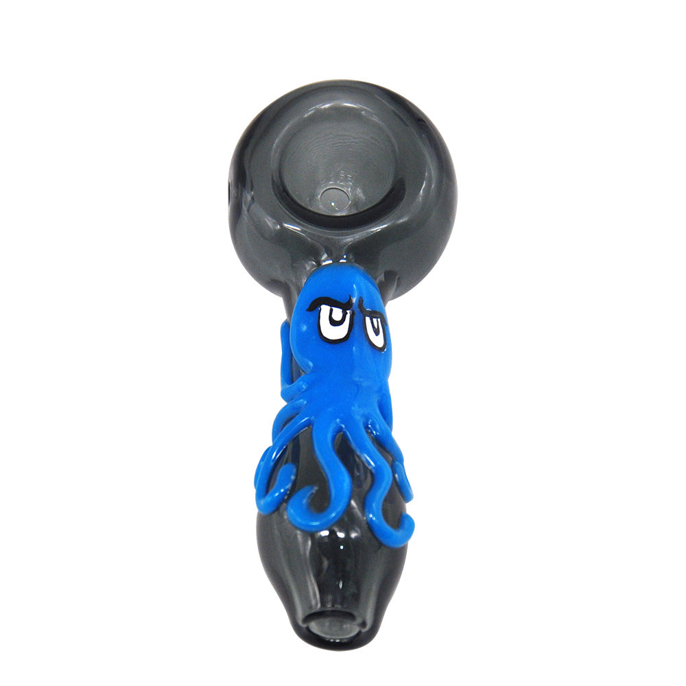 Glow-In-The-Dark Octopus Glass Pipe