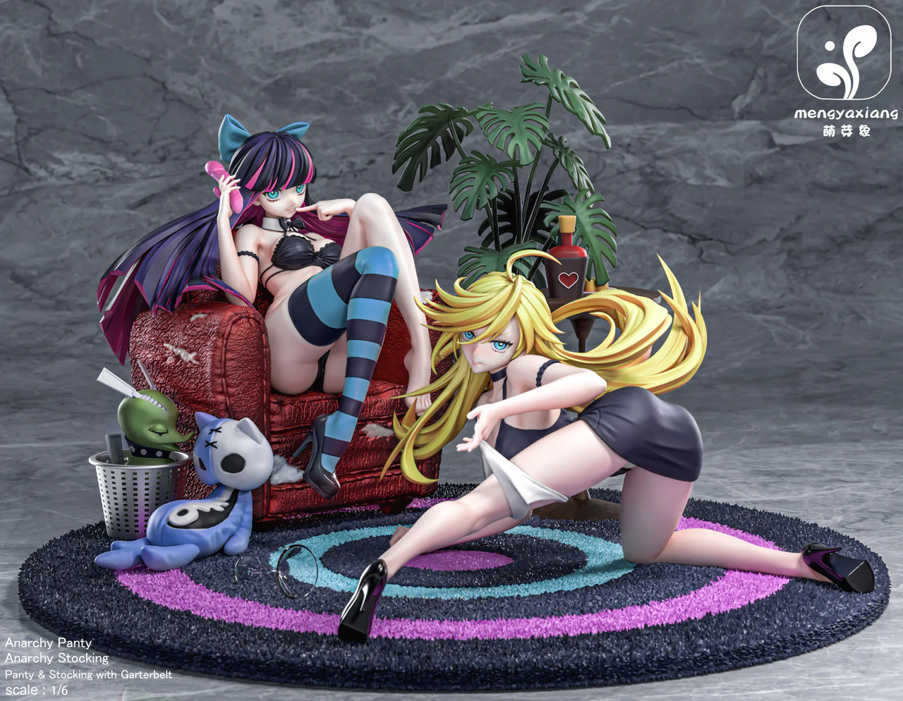 Panty & Stocking with Garterbelt | 1:6 Resin Statue | by MengYaXiang Studio