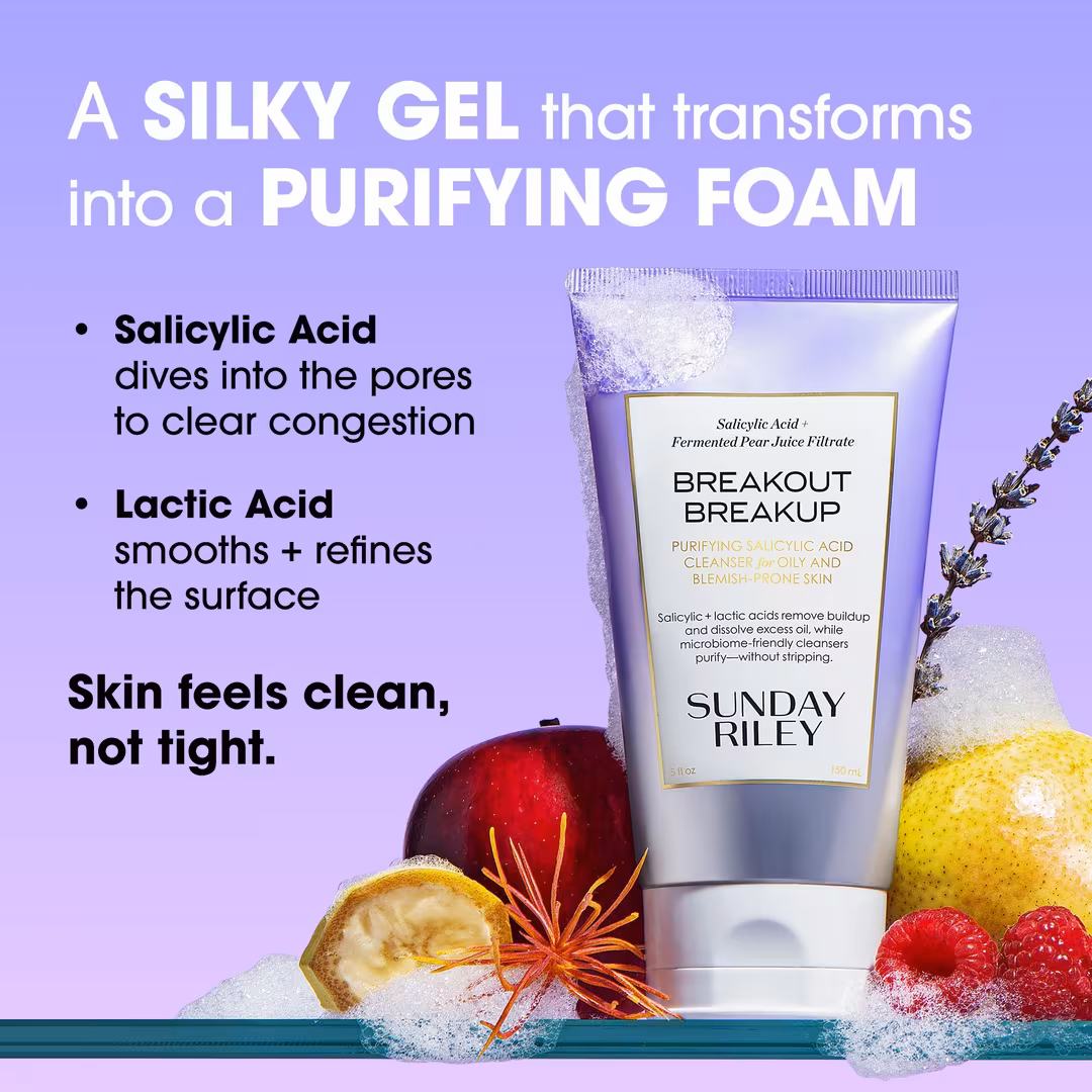 SUNDAY RILEY  Breakout Breakup Purifying Salicylic Acid Cleanser