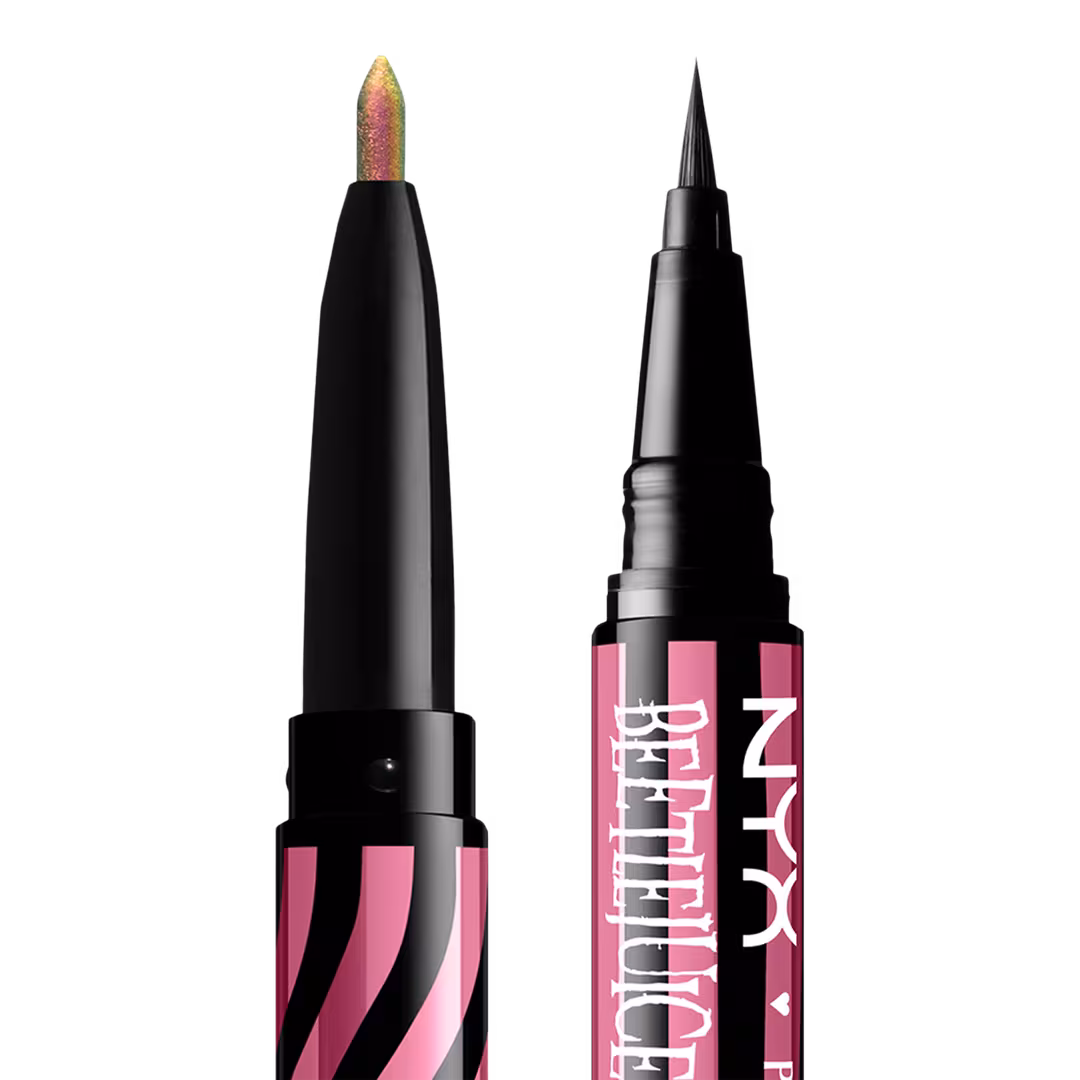 NYX Professional Makeup  Limited Edition Beetlejuice Beetlejuice Pinstripe Dual Ended Chrome Eyeliner