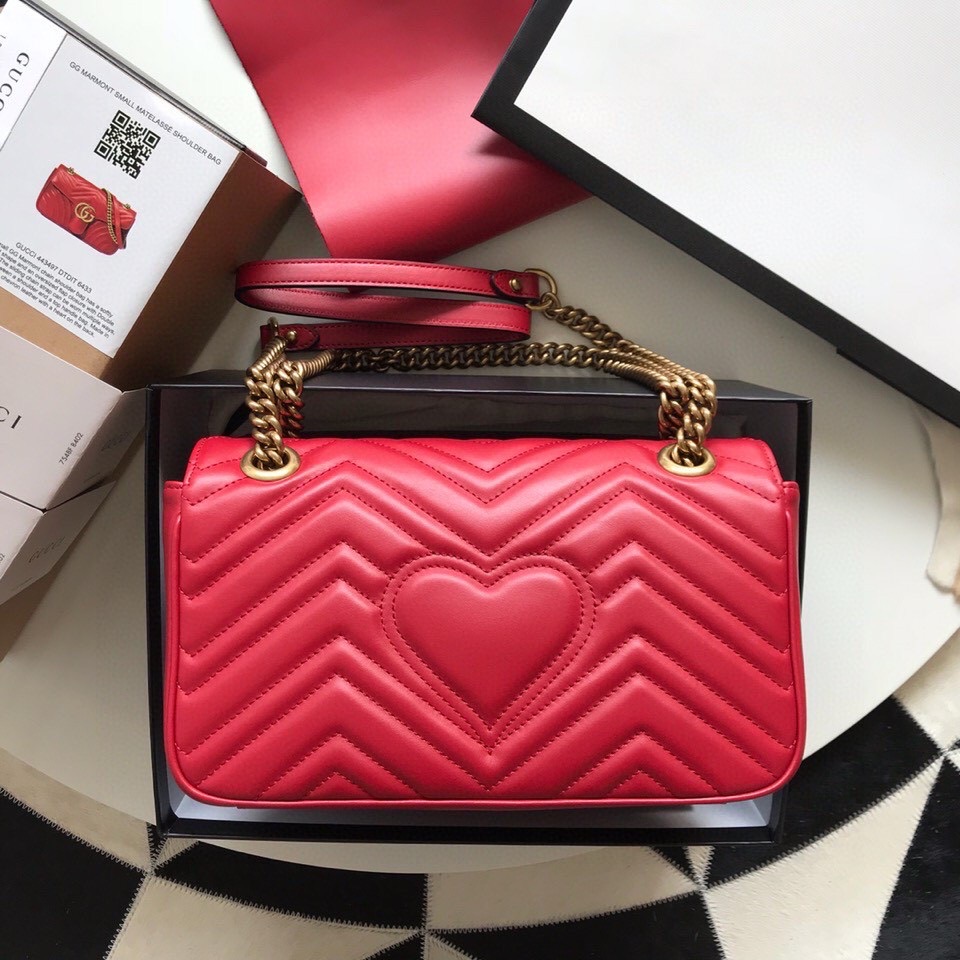 Gucci GG Marmont mini matelass?? shoulder bag 443497