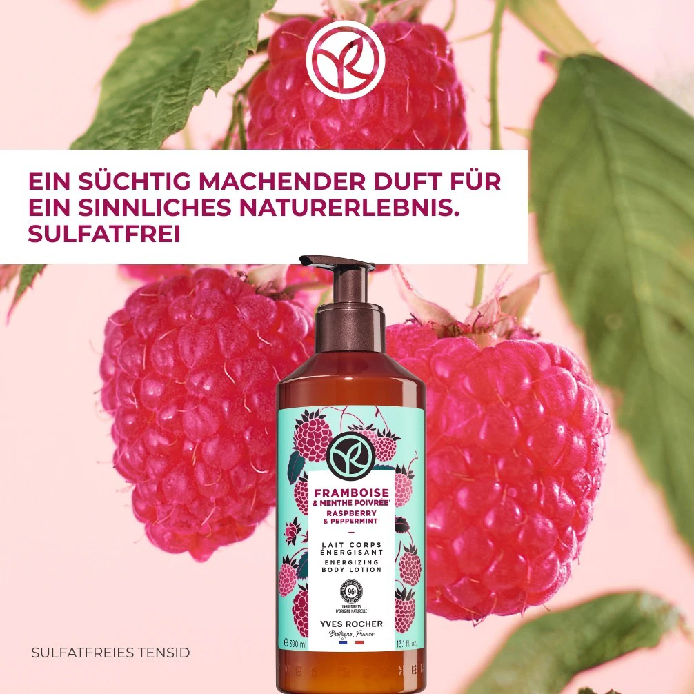 Yves Rocher Himbeere & Pfefferminze Bodylotion