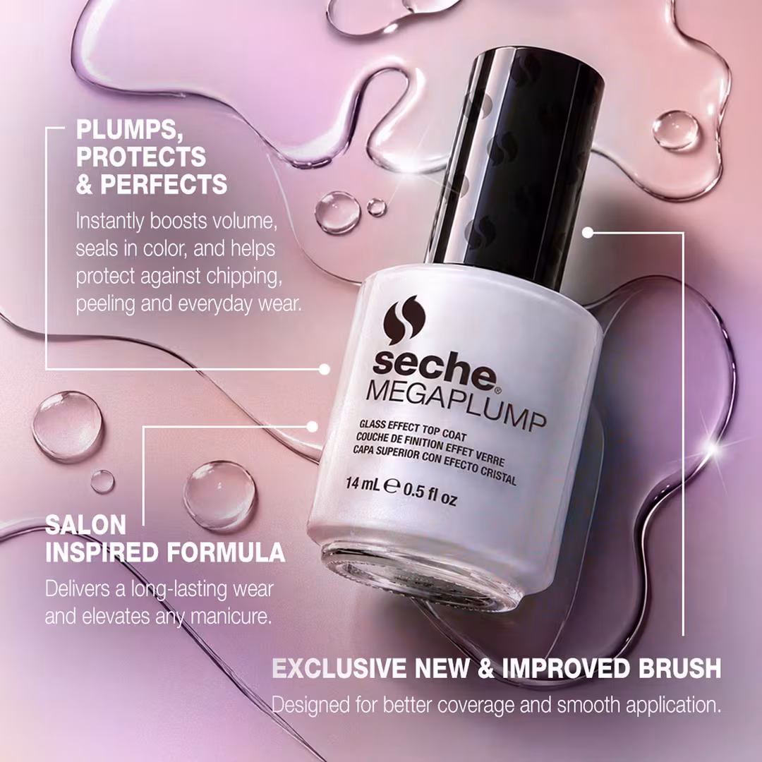 Seche  Mega Plump, Glass Effect Top Coat