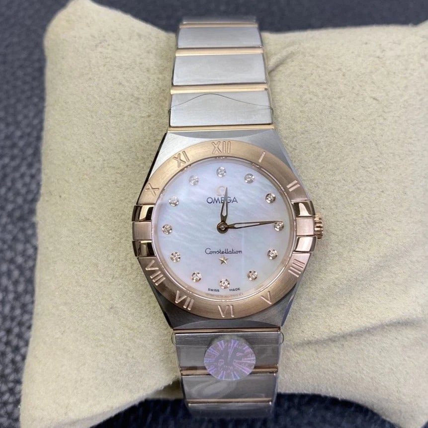 Omega Watch CONSTELLATION QUARTZ 28MM ROSE GOLD STEEL