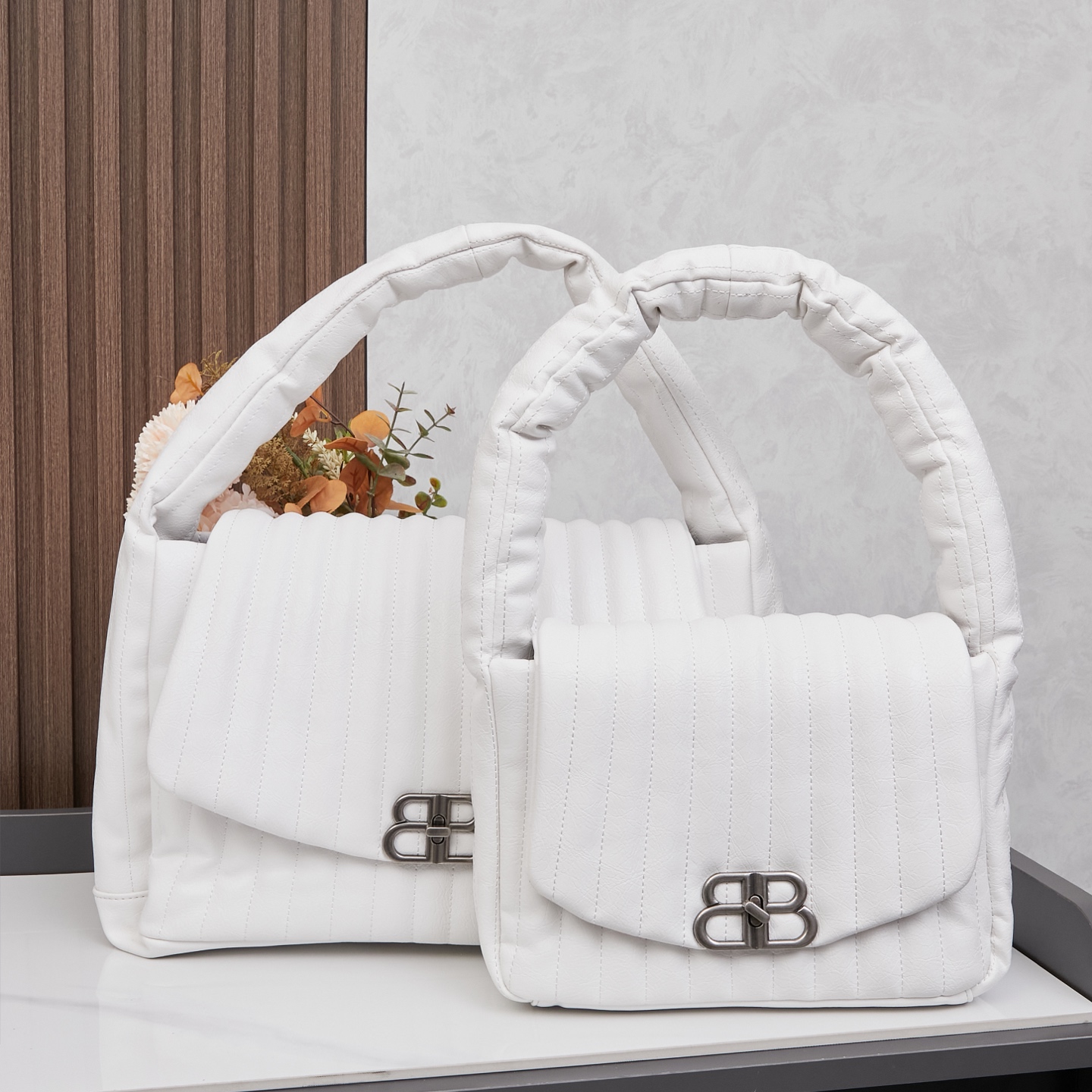Balenciaga Monaco Padded Slouchy Handle Shoulder Bag