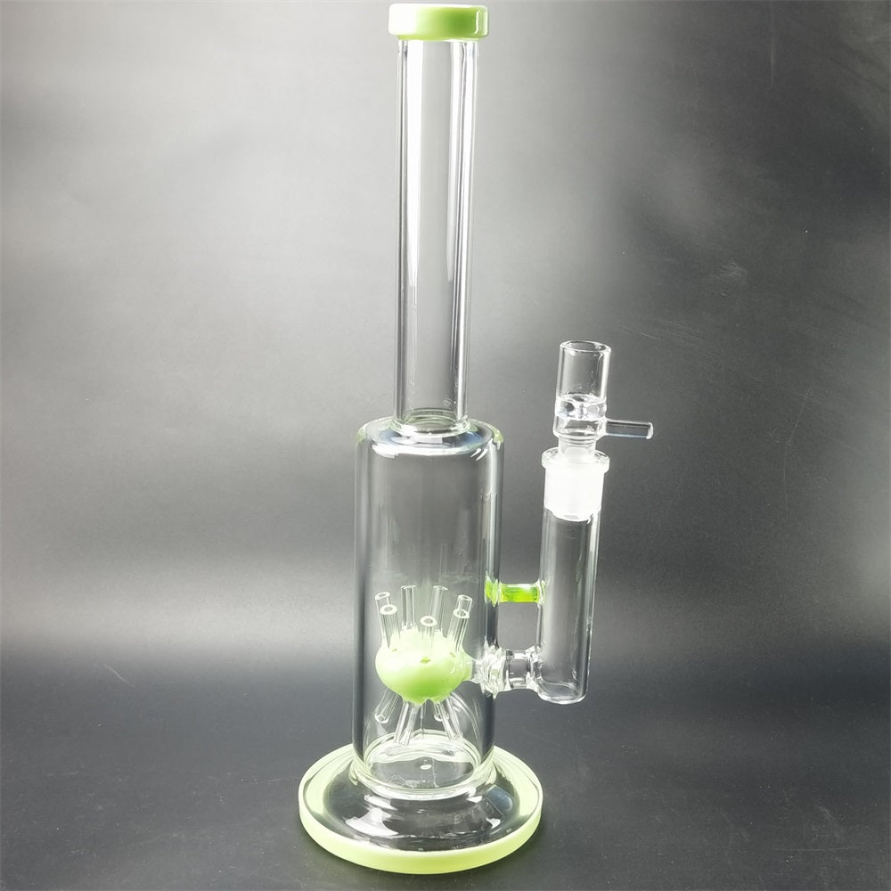 13 Straight Sprinkler Perc Glass Bong