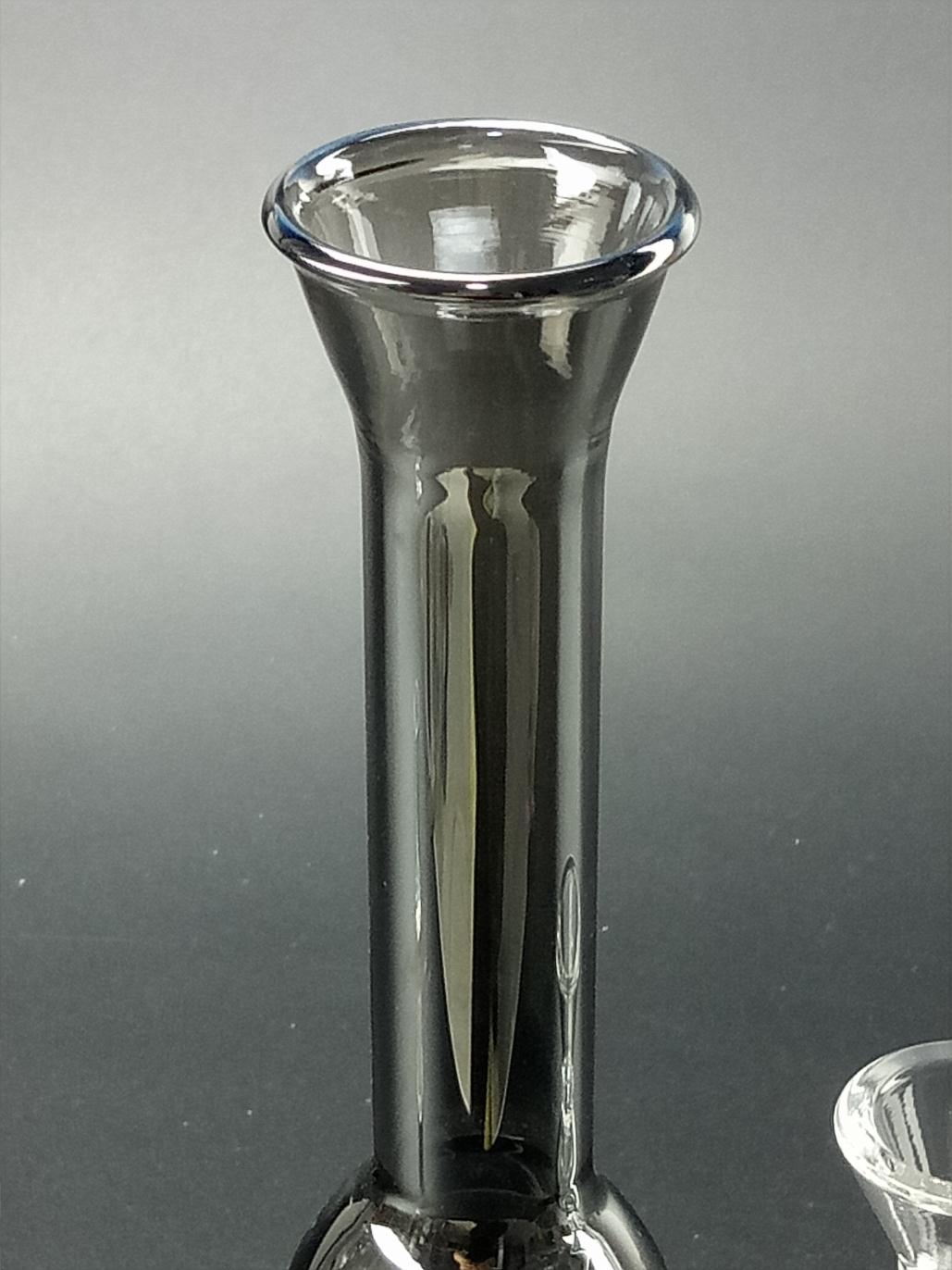 8 Gray Glass Honeycomb Perc Bong