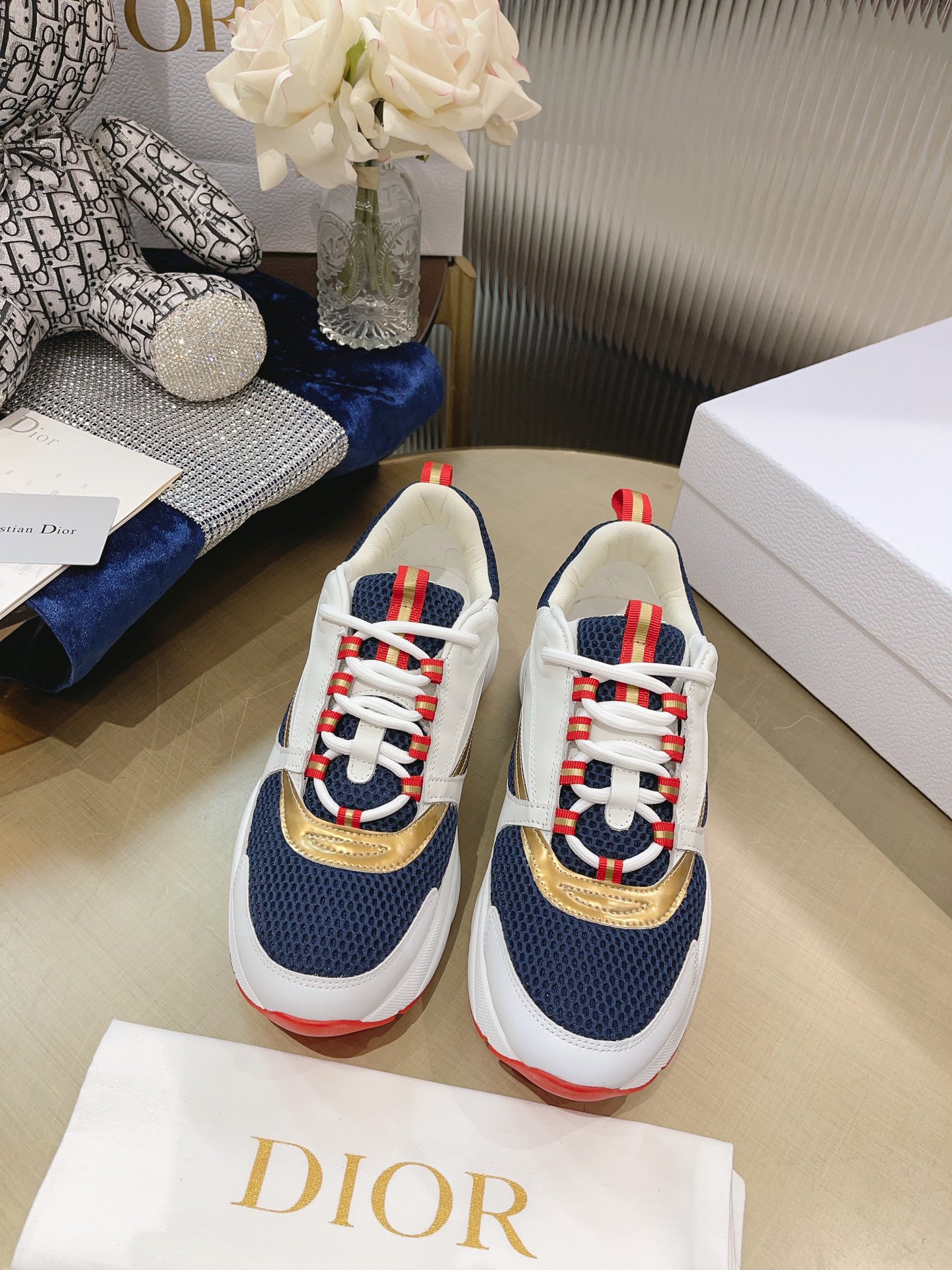 DIOR mesh sports shoes unisex