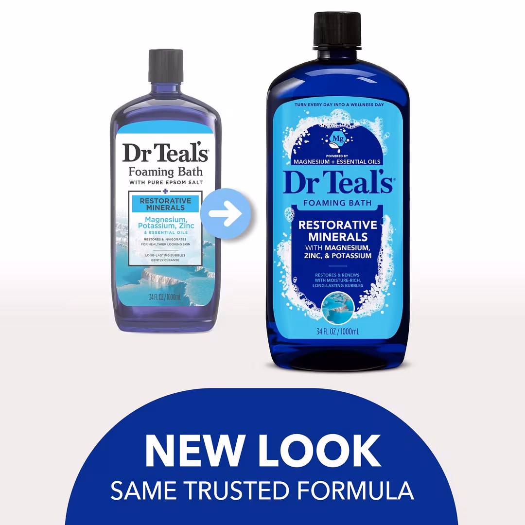 Dr Teal's  Foaming Bath, Restorative Minerals with Magnesium, Potassium & Zinc
