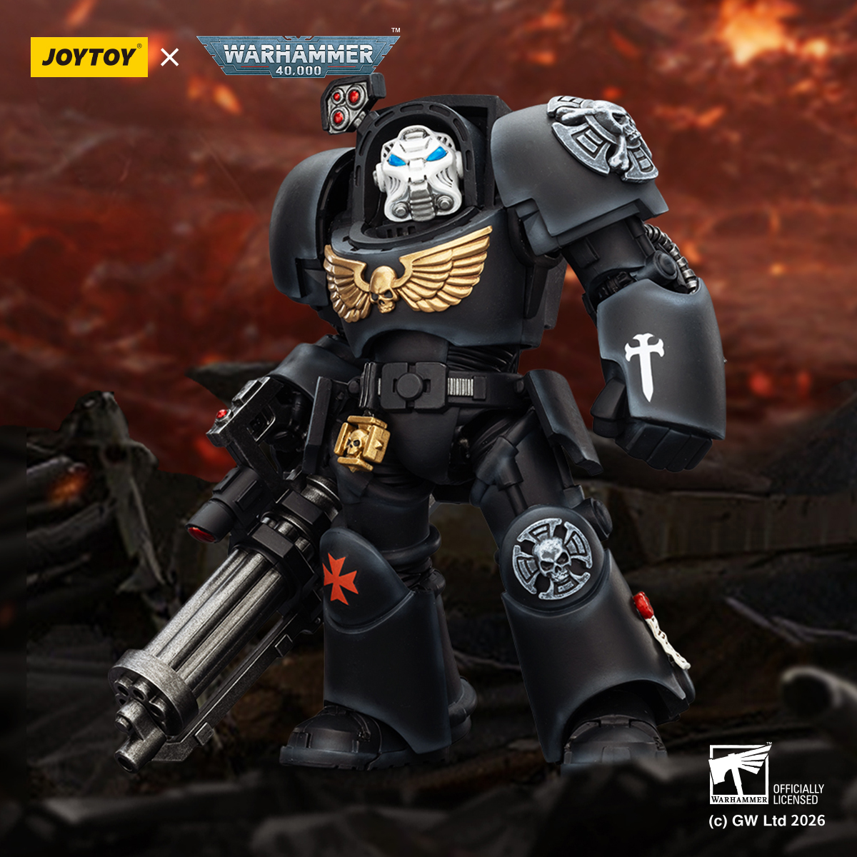 JOYTOY Warhammer 40k 1: 18 Black Templars Terminators - JOYTOY WORLD