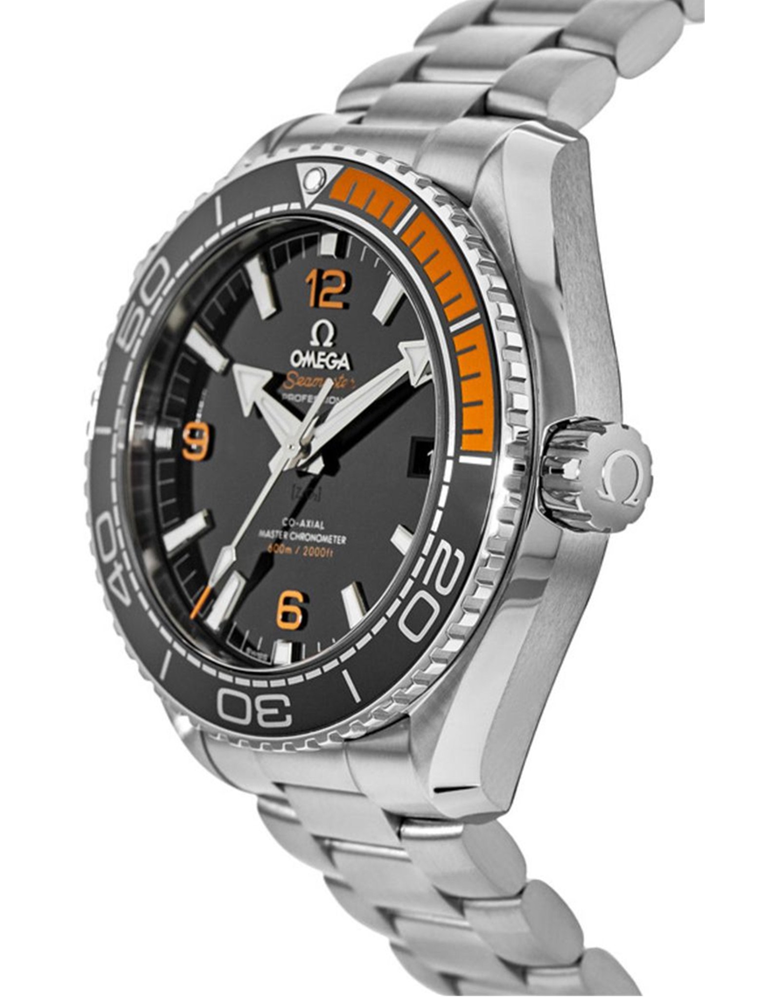 Replica Omega Planet Ocean Black Dial with Orange Accents 215.30.44.21.01.002 43.5MM