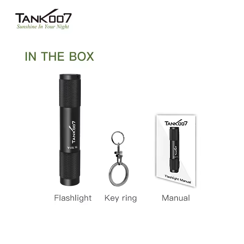 TANK007 TK701A Portable ultra-small keychain flashlight tail switch button long battery life high brightness emergency avoidance