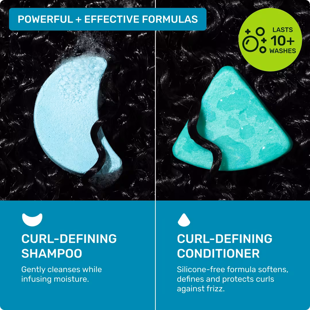 Ethique Beauty  Curl-Defining Shampoo & Conditioner Mini Bar Set