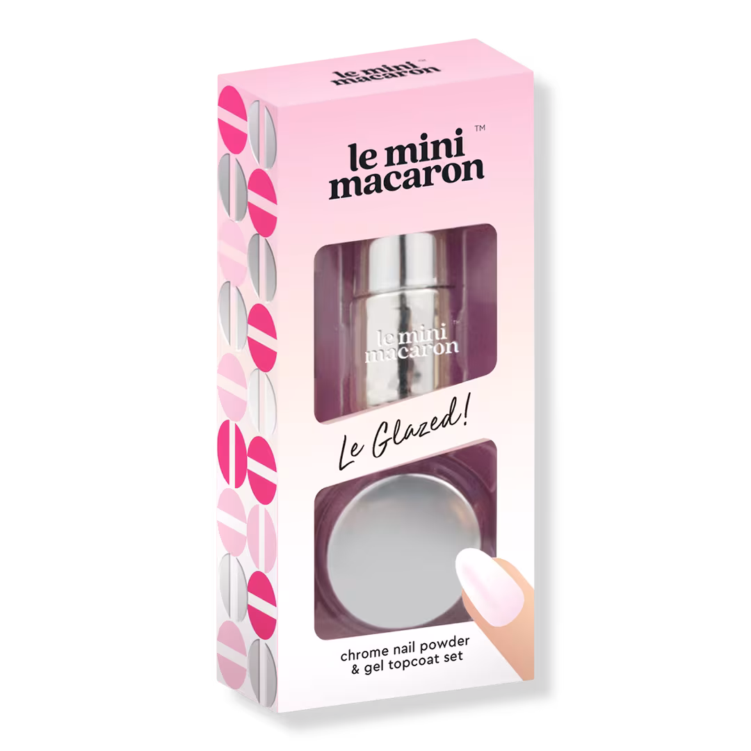 Le Mini Macaron  Le Glazed! Chrome Nail Powder Set
