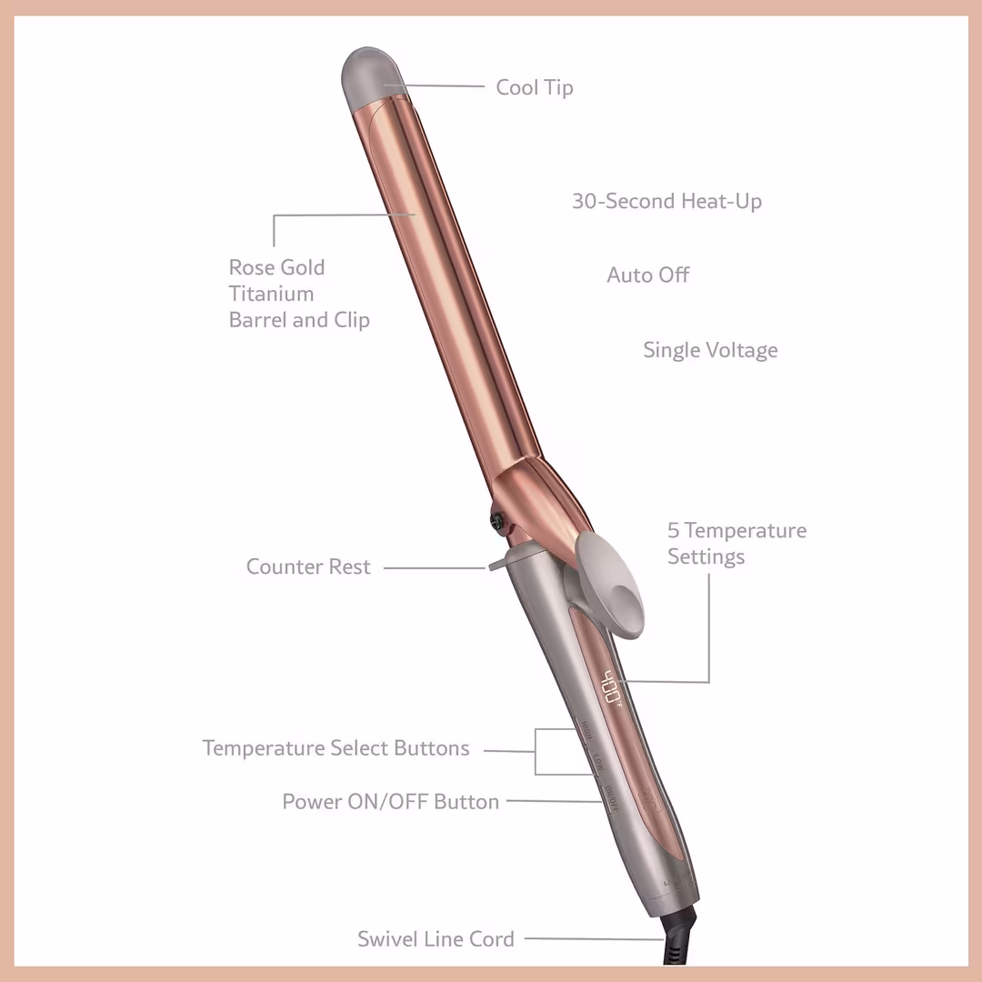 Conair  XL Rose Gold Titanium Curling Iron 1