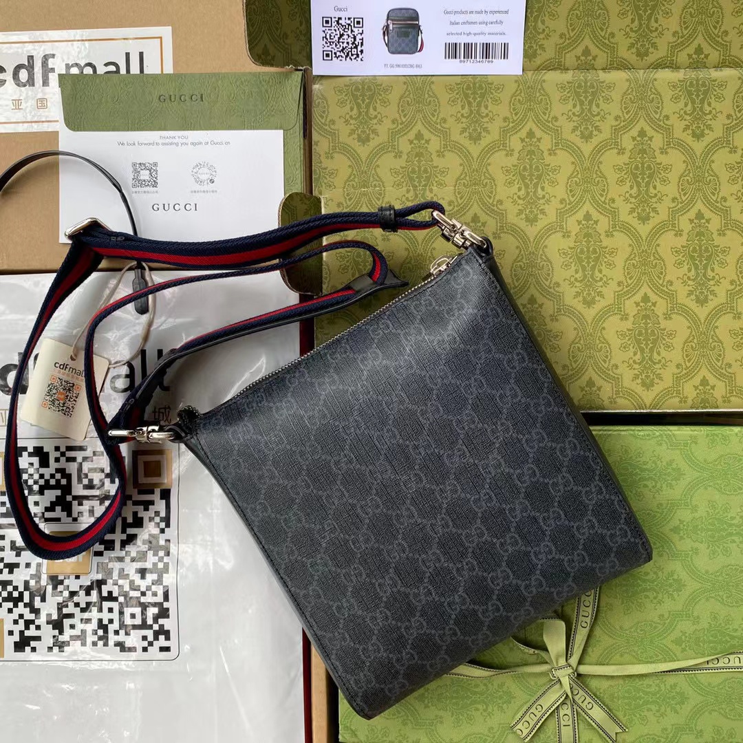 Gucci GG Black small messenger bag 523599