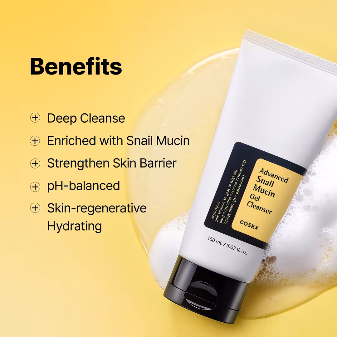 COSRX  Advanced Snail Mucin Gel Cleanser