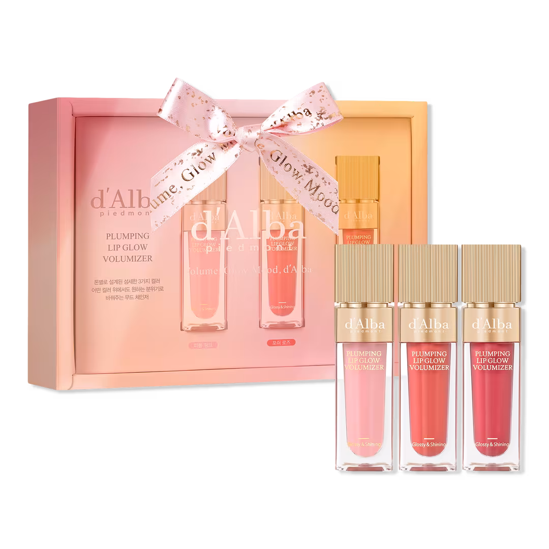d'Alba Piedmont  Plumping Lip Volumizer & Glow Gloss 3 Color Set