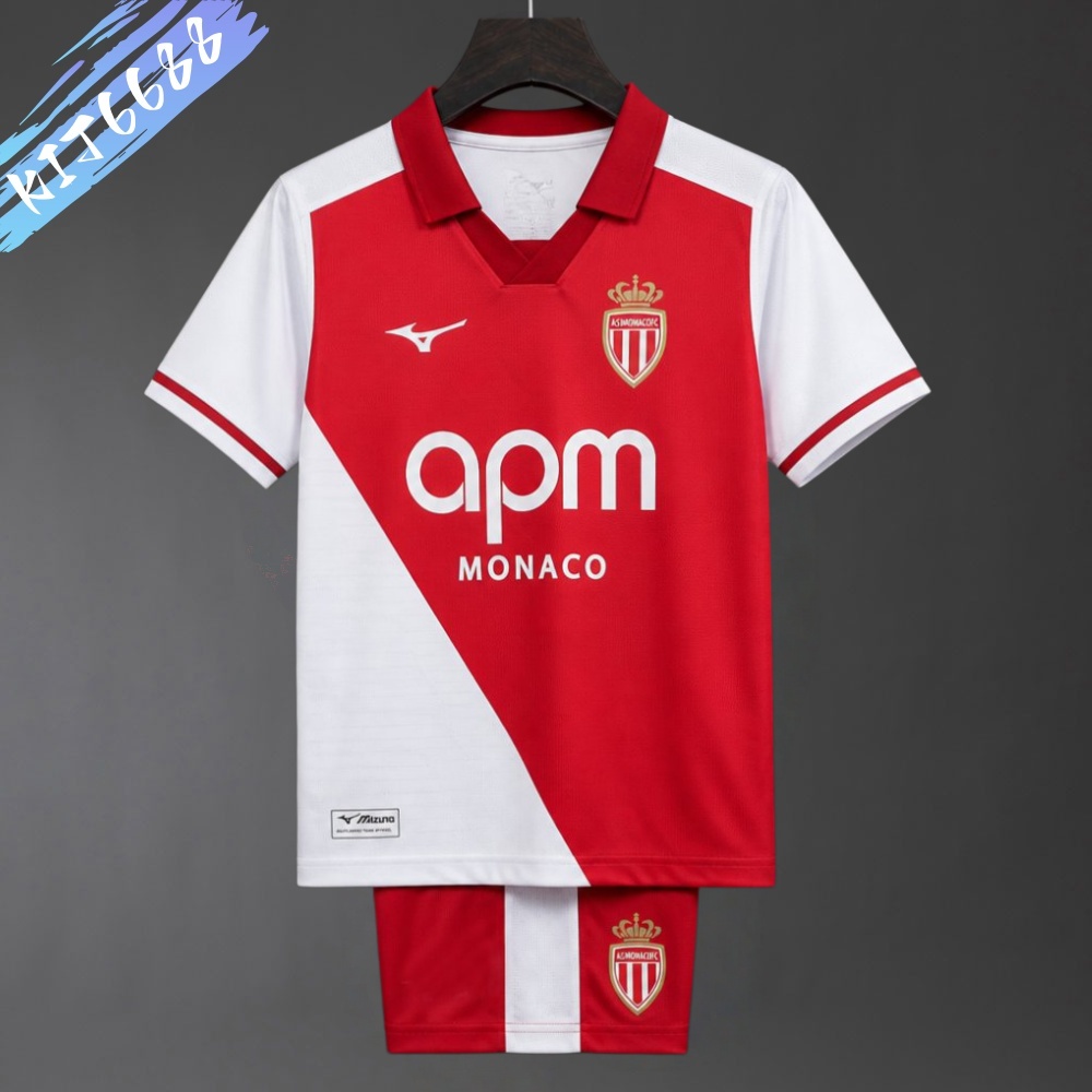 2026/2027 Monaco Home Football Shirt (Kids Kit socks)