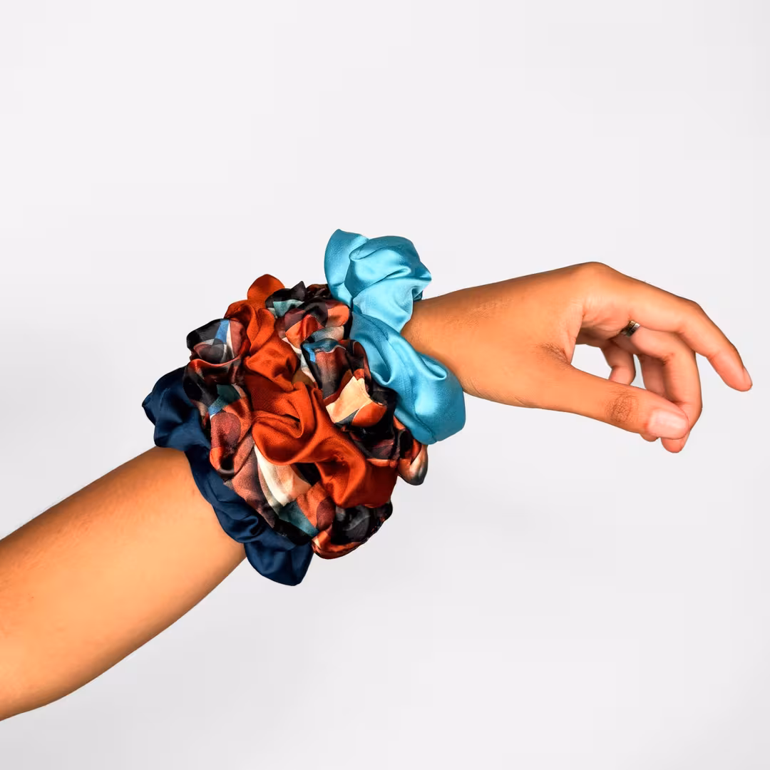RevAir  Luxe Satin Scrunchies - Cinnamon Swirl Limited Edition