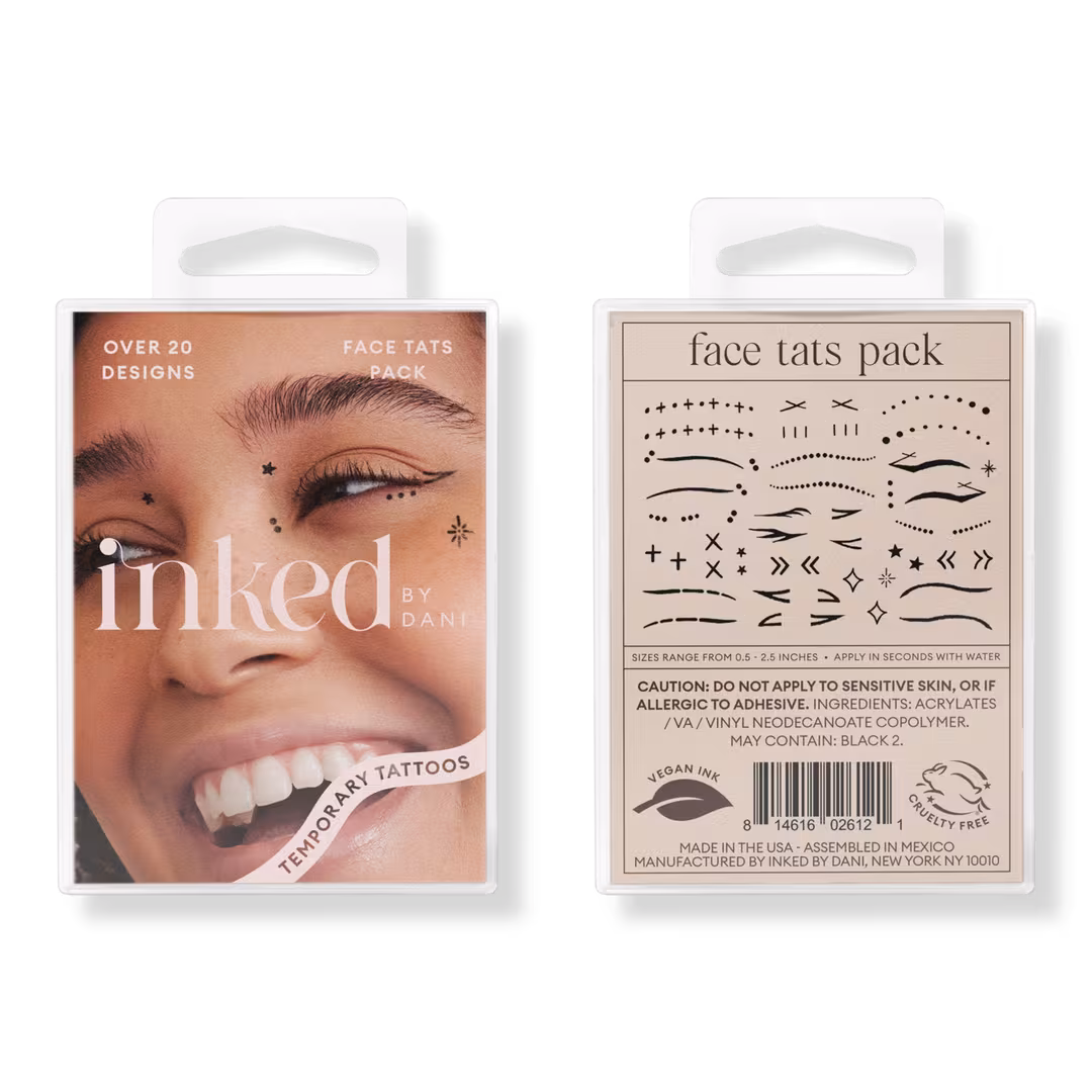 Inked by Dani  Face Tats Temporary Tattoo Pack