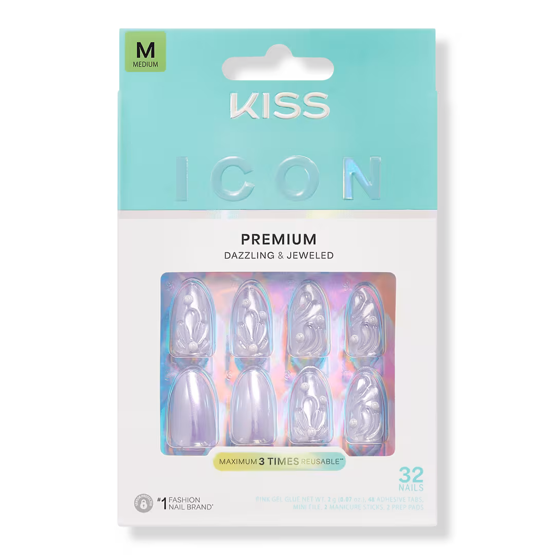Kiss  Icon Premium Medium Almond Press On Nails, Remarkable