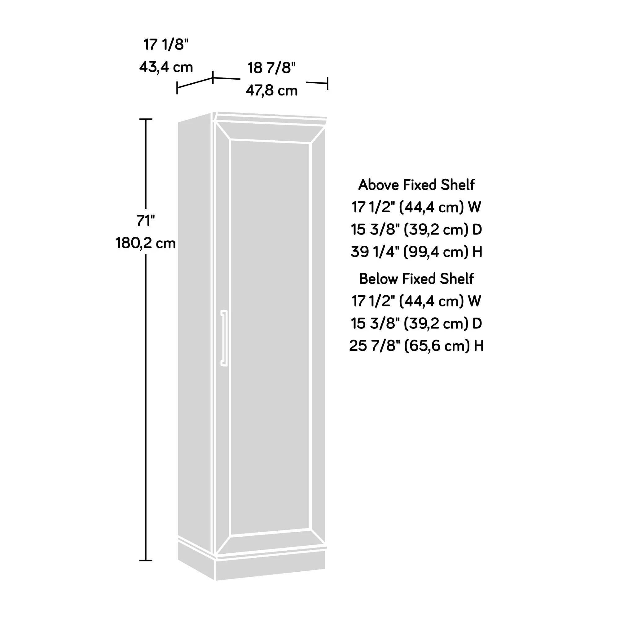 Sauder HomePlus Kitchen Storage Cabinet, Soft White Finish